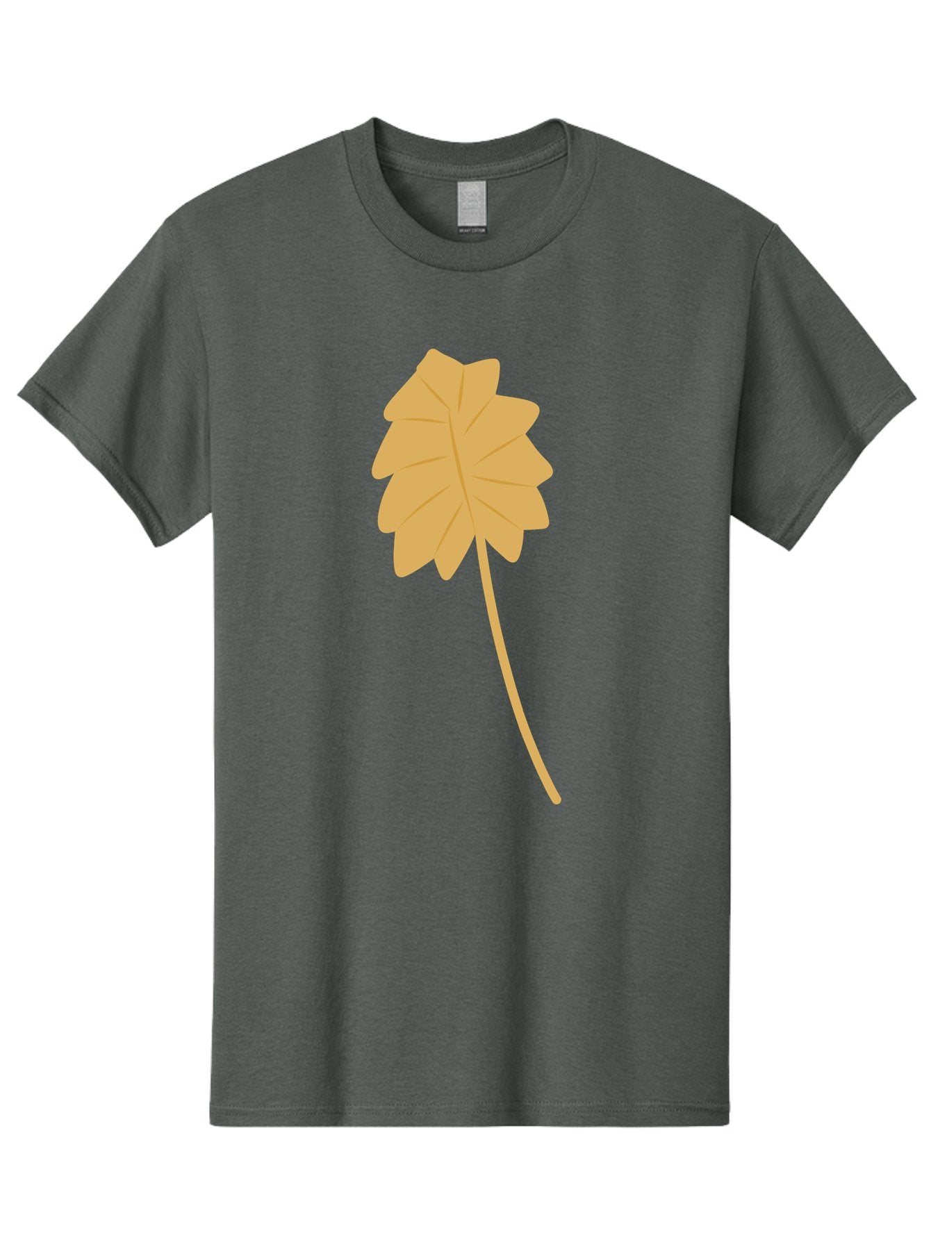 Yellow-Leaf Men'S Graphic Tee, 100% Cotton, Comfortable Casual Summer Wear, Machine Washable, Yellow Leaf, Autumn Leaf, Fall Foliage, Nature Illustration, Single Leaf, Simple Design, Leaf Icon, Graphic Leaf Aae087 14