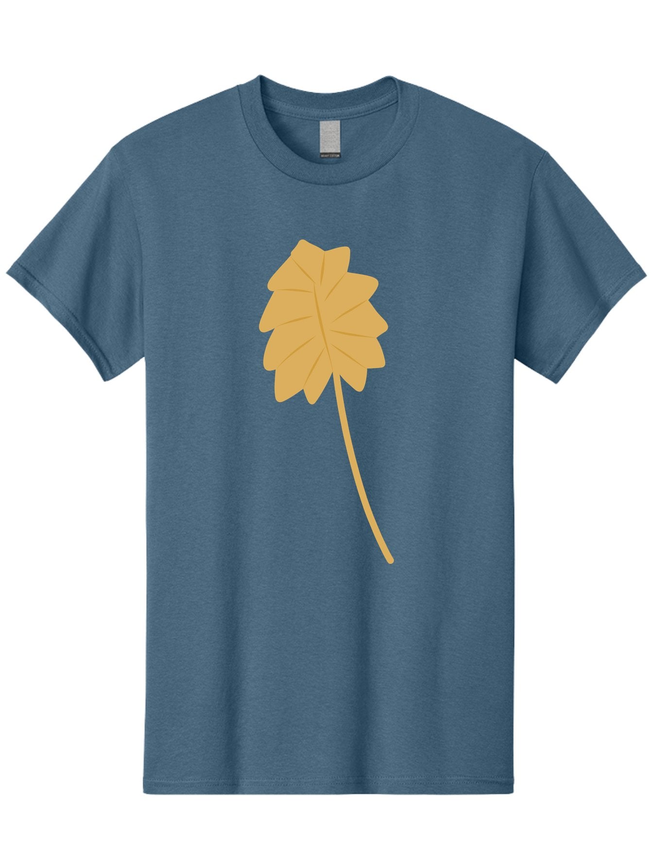 Yellow-Leaf Men'S Graphic Tee, 100% Cotton, Comfortable Casual Summer Wear, Machine Washable, Yellow Leaf, Autumn Leaf, Fall Foliage, Nature Illustration, Single Leaf, Simple Design, Leaf Icon, Graphic Leaf Aae087 9