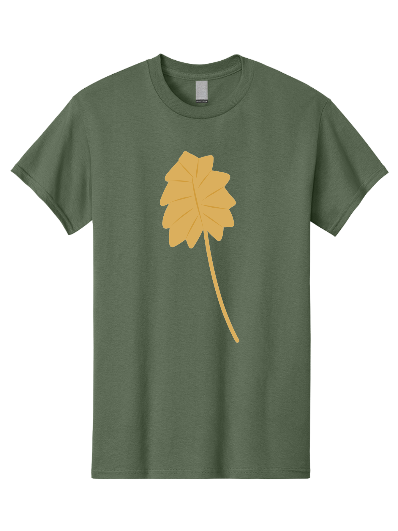 Yellow-Leaf Men'S Graphic Tee, 100% Cotton, Comfortable Casual Summer Wear, Machine Washable, Yellow Leaf, Autumn Leaf, Fall Foliage, Nature Illustration, Single Leaf, Simple Design, Leaf Icon, Graphic Leaf Aae087 11