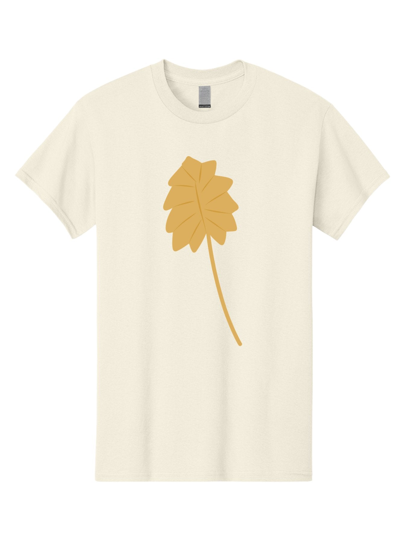 Yellow-Leaf Men'S Graphic Tee, 100% Cotton, Comfortable Casual Summer Wear, Machine Washable, Yellow Leaf, Autumn Leaf, Fall Foliage, Nature Illustration, Single Leaf, Simple Design, Leaf Icon, Graphic Leaf Aae087 11