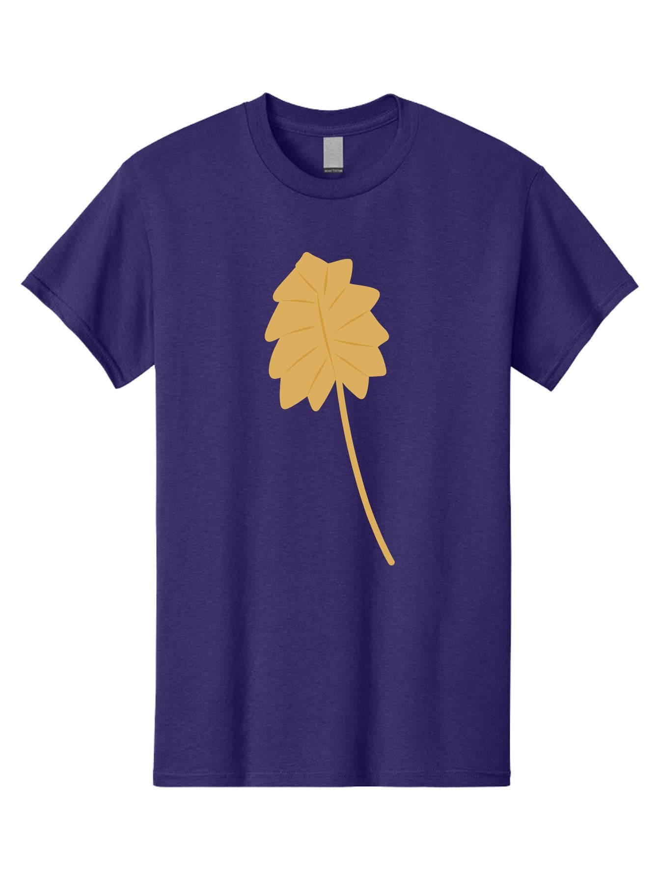Yellow-Leaf Men'S Graphic Tee, 100% Cotton, Comfortable Casual Summer Wear, Machine Washable, Yellow Leaf, Autumn Leaf, Fall Foliage, Nature Illustration, Single Leaf, Simple Design, Leaf Icon, Graphic Leaf Aae087 12