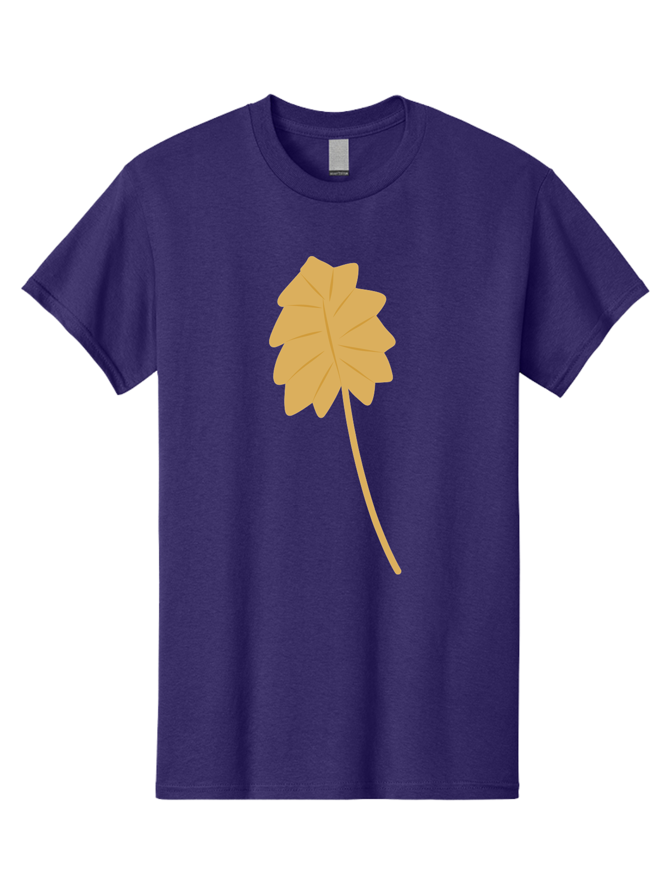 Yellow-Leaf Men'S Graphic Tee, 100% Cotton, Comfortable Casual Summer Wear, Machine Washable, Yellow Leaf, Autumn Leaf, Fall Foliage, Nature Illustration, Single Leaf, Simple Design, Leaf Icon, Graphic Leaf Aae087 5