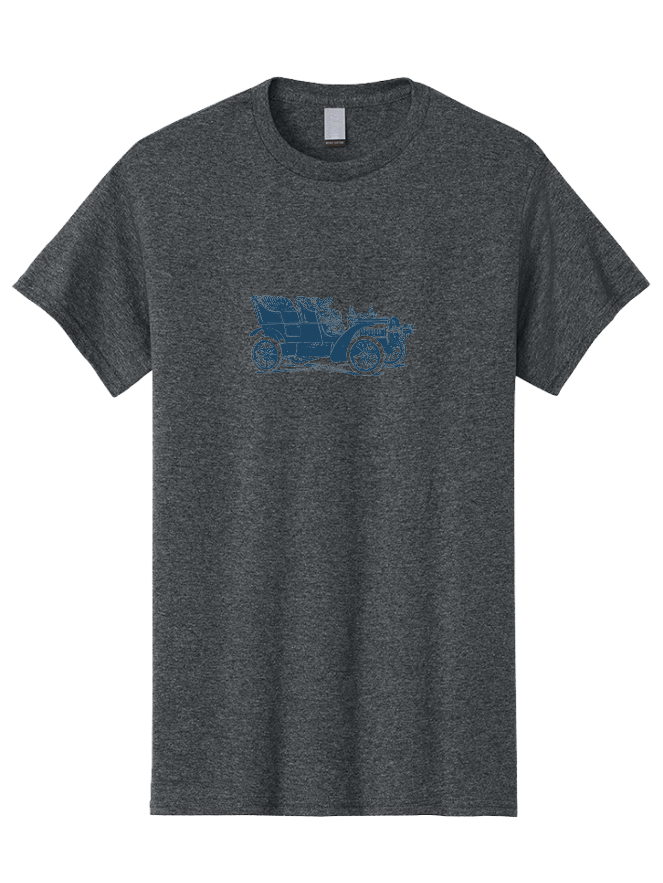 1900S Roadster Drawing Men'S Graphic Tee, 100% Cotton, Comfortable Casual Summer Wear, Machine Washable, Vintage Car, Classic Automobile, Antique Vehicle, Old-Fashioned Transportation, Horse-Less Carriage, Early 20Th Century Car, Retro Style Aae089