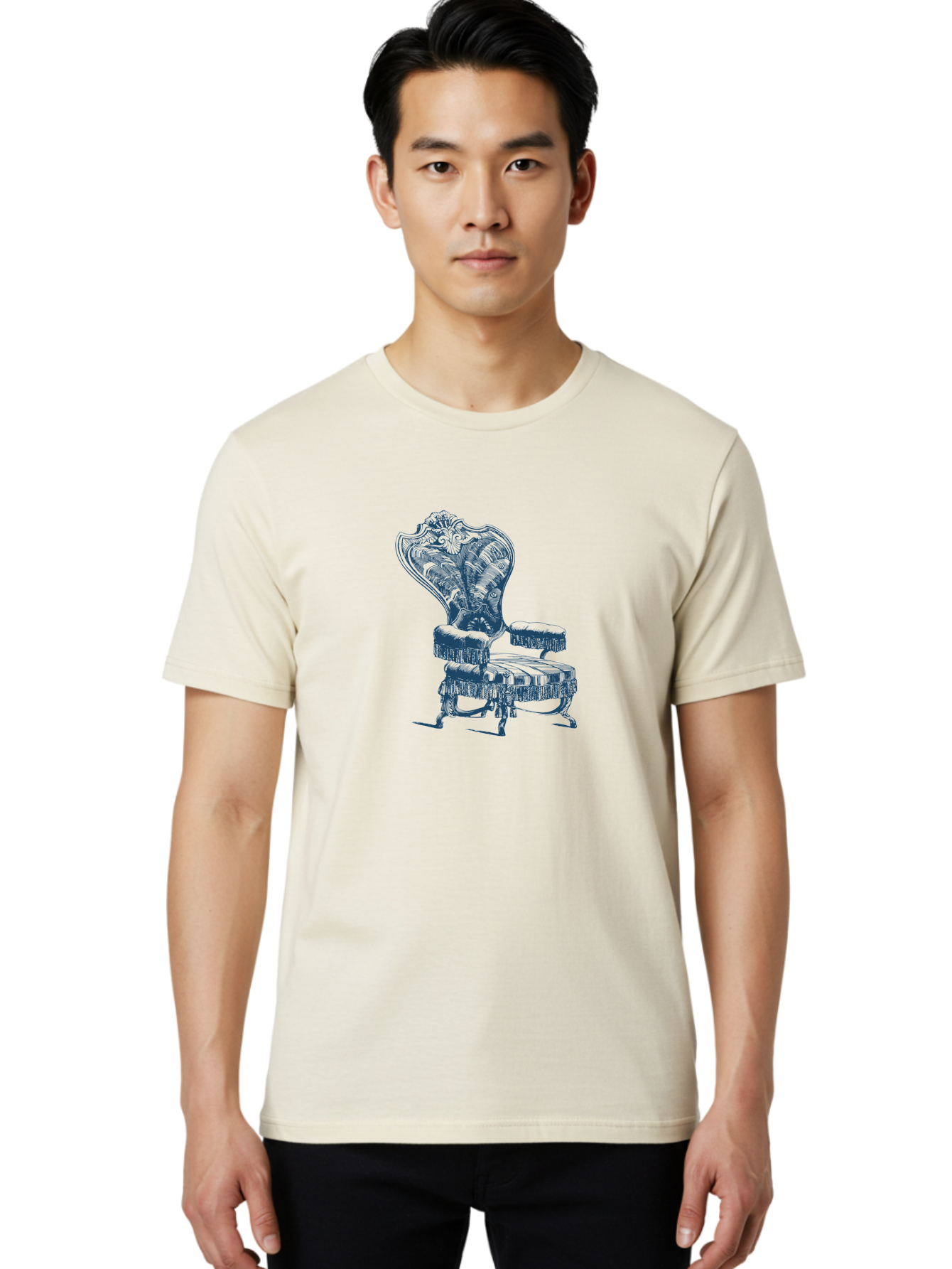 Accent Chair Men'S Graphic Tee, 100% Cotton, Comfortable Casual Summer Wear, Machine Washable, Ornate Chair, Luxurious Furniture, Vintage Decor, Elegant Design, Intricate Details, Fringe Trim, Classic Style, Sophisticated Ambiance, Aae092 10