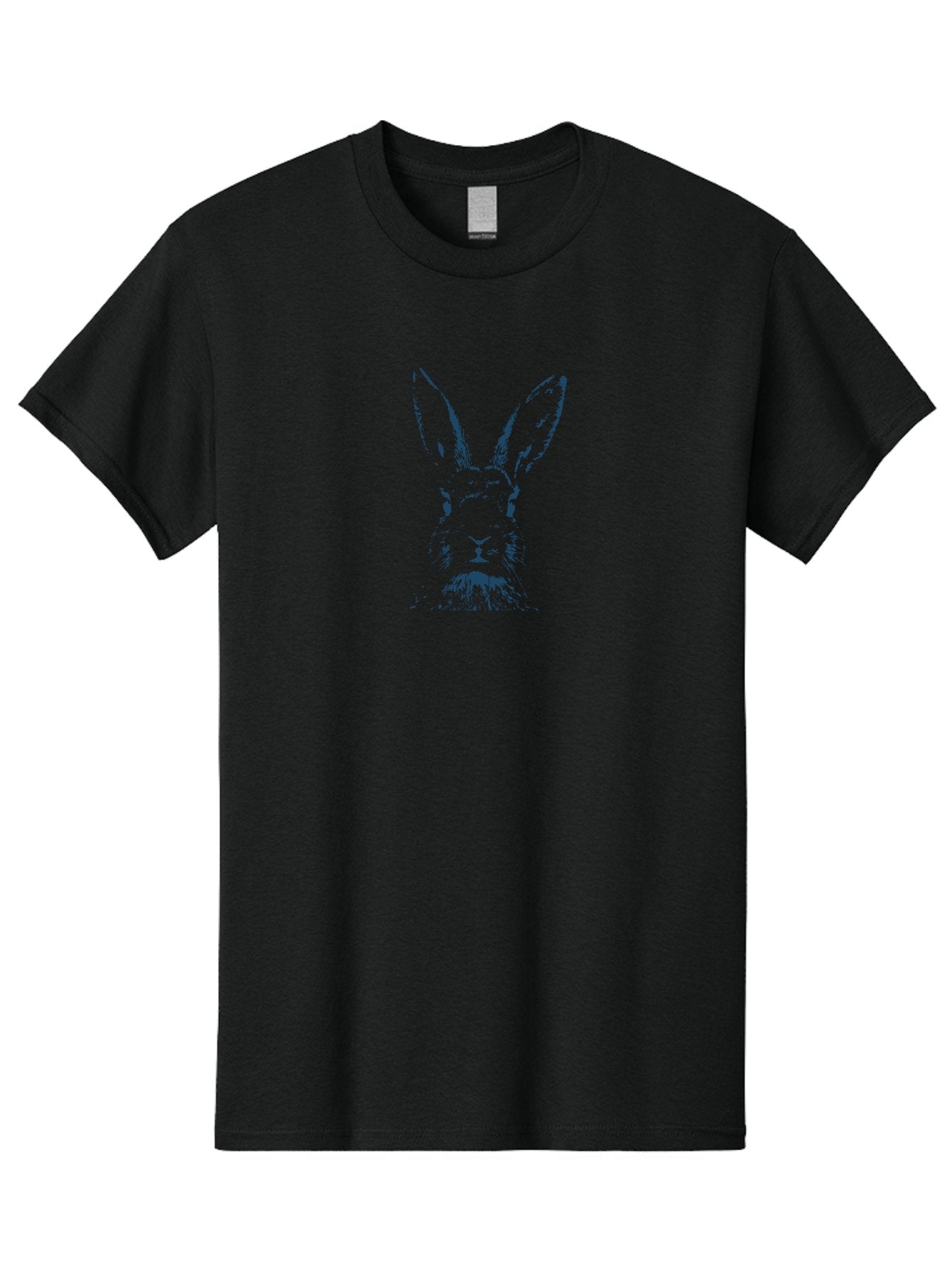 Alert Bunny Men'S Graphic Tee, 100% Cotton, Comfortable Casual Summer Wear, Machine Washable, Rabbit Face, Bunny Portrait, Long Ears, Whiskers, Abstract Art, Creative Design, Animal Illustration, Pop Art Style, Rabbit Features Aae096 10