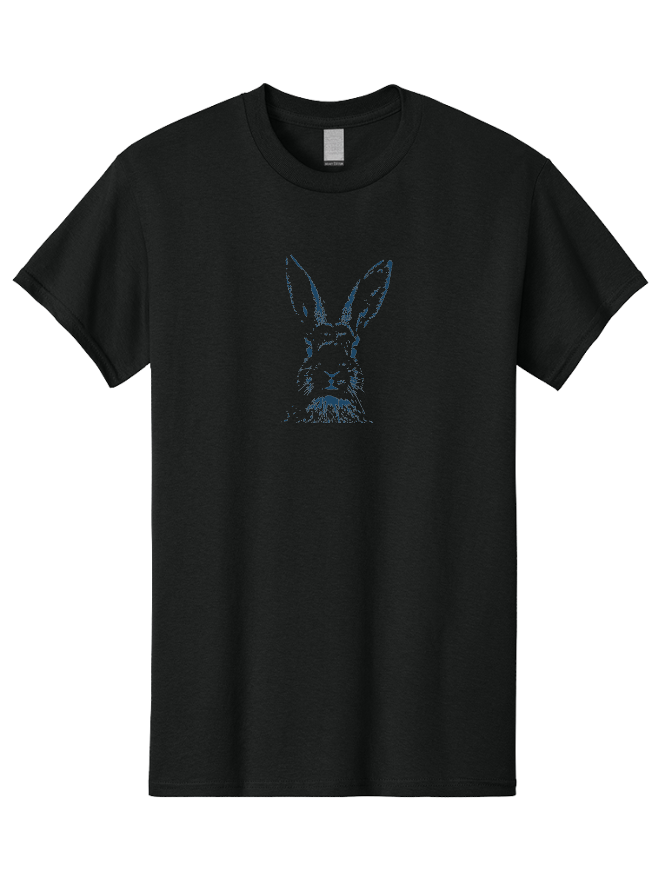 Alert Bunny Men'S Graphic Tee, 100% Cotton, Comfortable Casual Summer Wear, Machine Washable, Rabbit Face, Bunny Portrait, Long Ears, Whiskers, Abstract Art, Creative Design, Animal Illustration, Pop Art Style, Rabbit Features Aae096 27