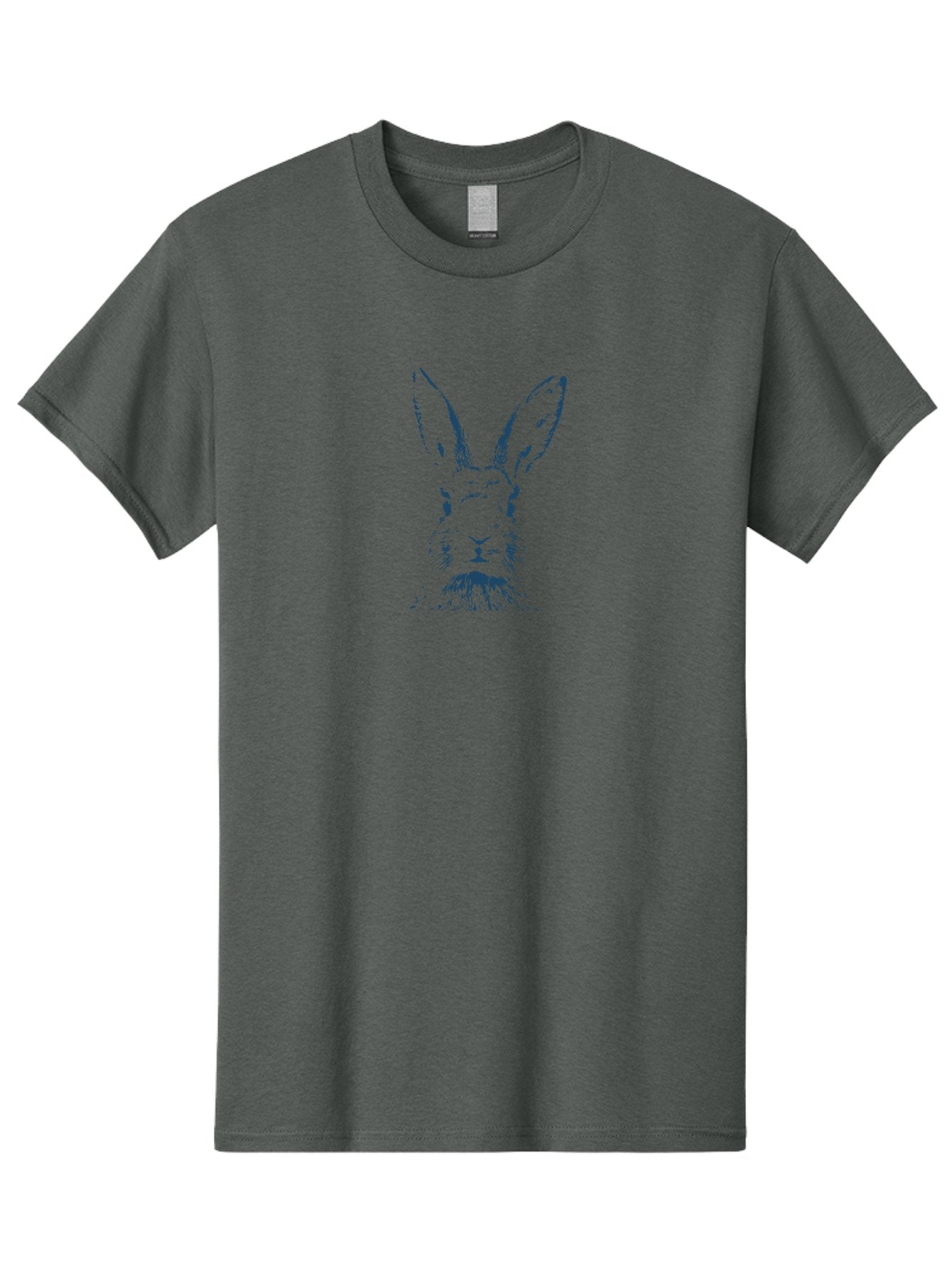 Alert Bunny Men'S Graphic Tee, 100% Cotton, Comfortable Casual Summer Wear, Machine Washable, Rabbit Face, Bunny Portrait, Long Ears, Whiskers, Abstract Art, Creative Design, Animal Illustration, Pop Art Style, Rabbit Features Aae096 5