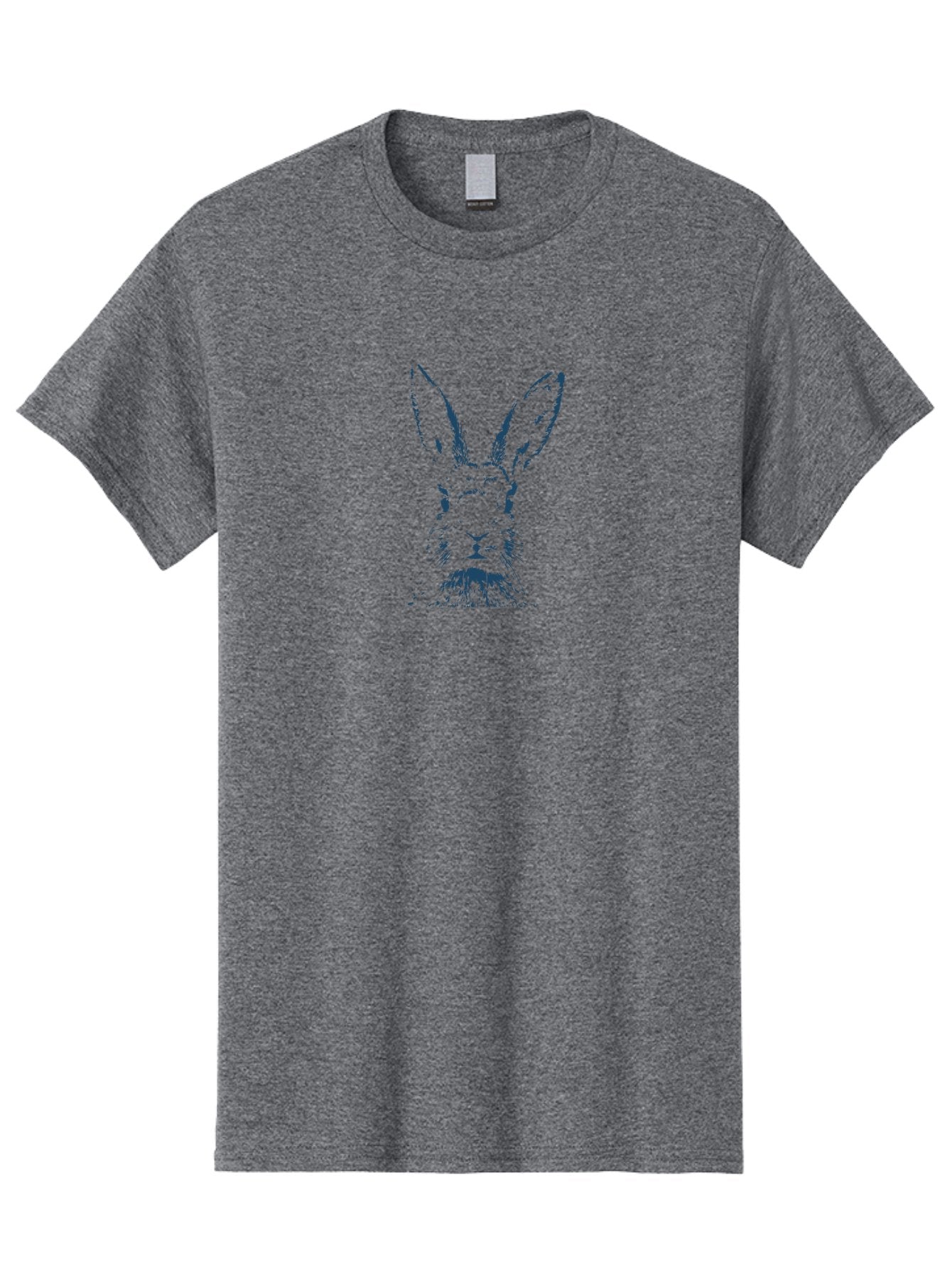 Alert Bunny Men'S Graphic Tee, 100% Cotton, Comfortable Casual Summer Wear, Machine Washable, Rabbit Face, Bunny Portrait, Long Ears, Whiskers, Abstract Art, Creative Design, Animal Illustration, Pop Art Style, Rabbit Features Aae096 13