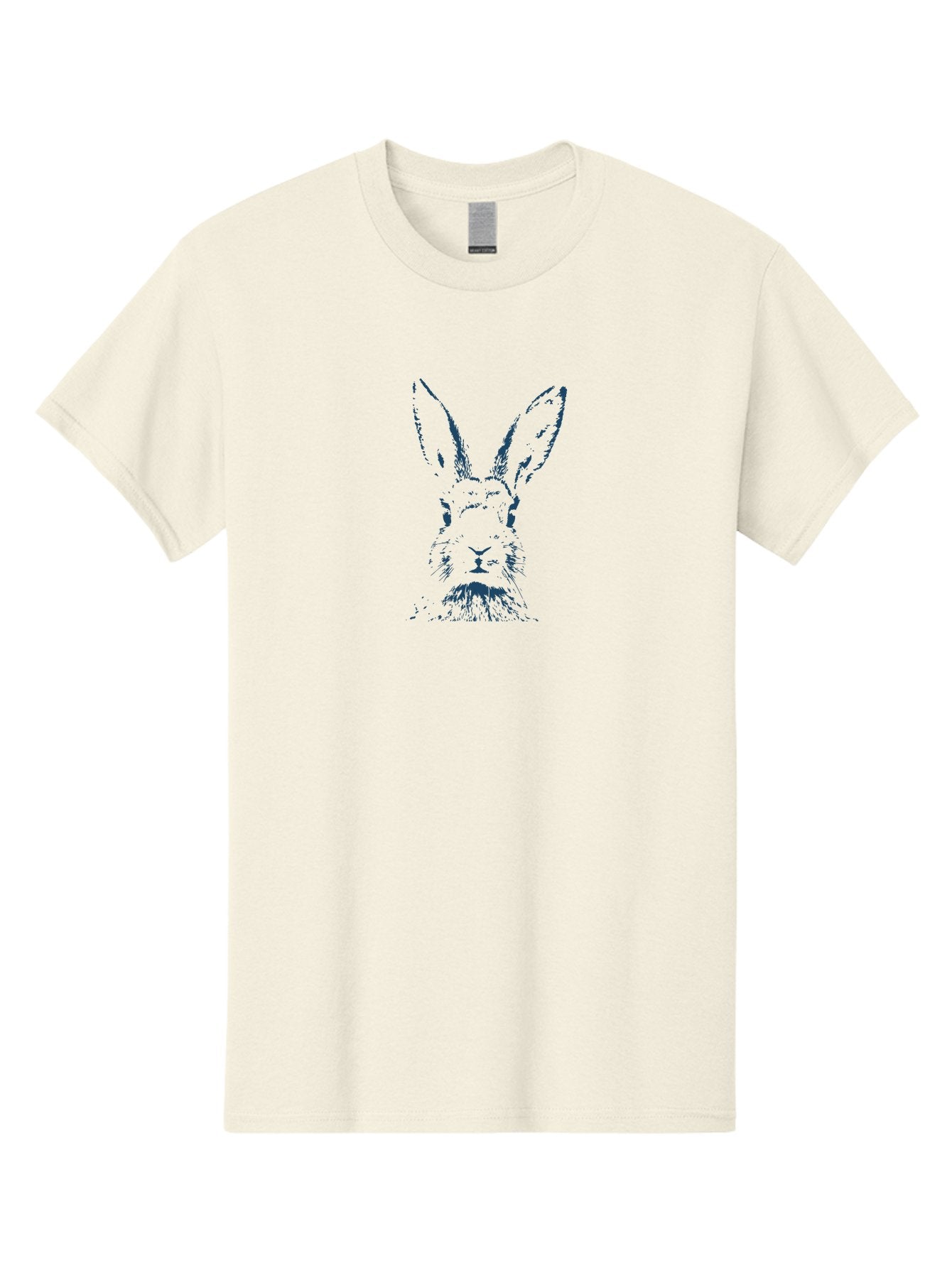 Alert Bunny Men'S Graphic Tee, 100% Cotton, Comfortable Casual Summer Wear, Machine Washable, Rabbit Face, Bunny Portrait, Long Ears, Whiskers, Abstract Art, Creative Design, Animal Illustration, Pop Art Style, Rabbit Features Aae096 9