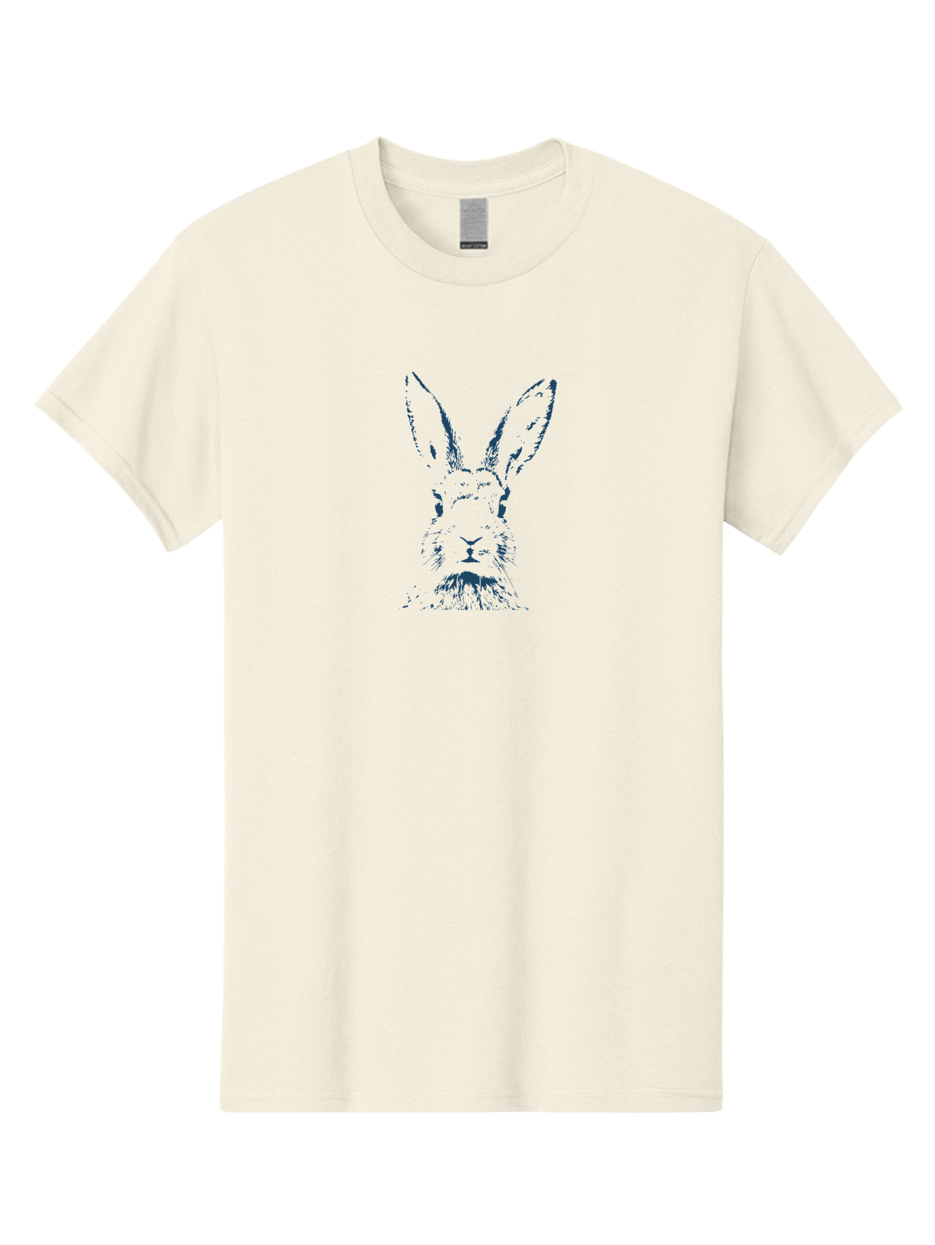 Alert Bunny Men'S Graphic Tee, 100% Cotton, Comfortable Casual Summer Wear, Machine Washable, Rabbit Face, Bunny Portrait, Long Ears, Whiskers, Abstract Art, Creative Design, Animal Illustration, Pop Art Style, Rabbit Features Aae096 9