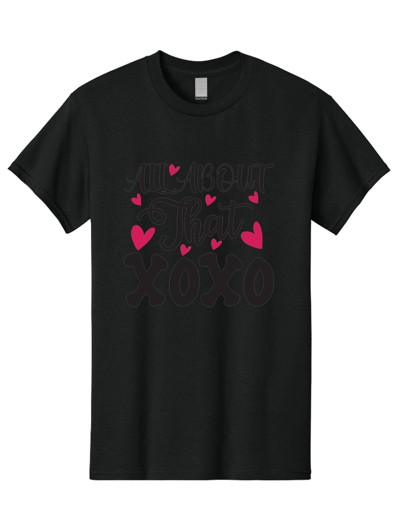 All About That Xoxo Men'S Graphic Tee, 100% Cotton, Comfortable Casual Summer Wear, Machine Washable, Love Quotes, Heart Graphics, Xoxo Phrase, Pink Hearts, Black Typography, Valentines Day, Love Messages, Heart Shapes, Kisses And Hugs Aae097 21
