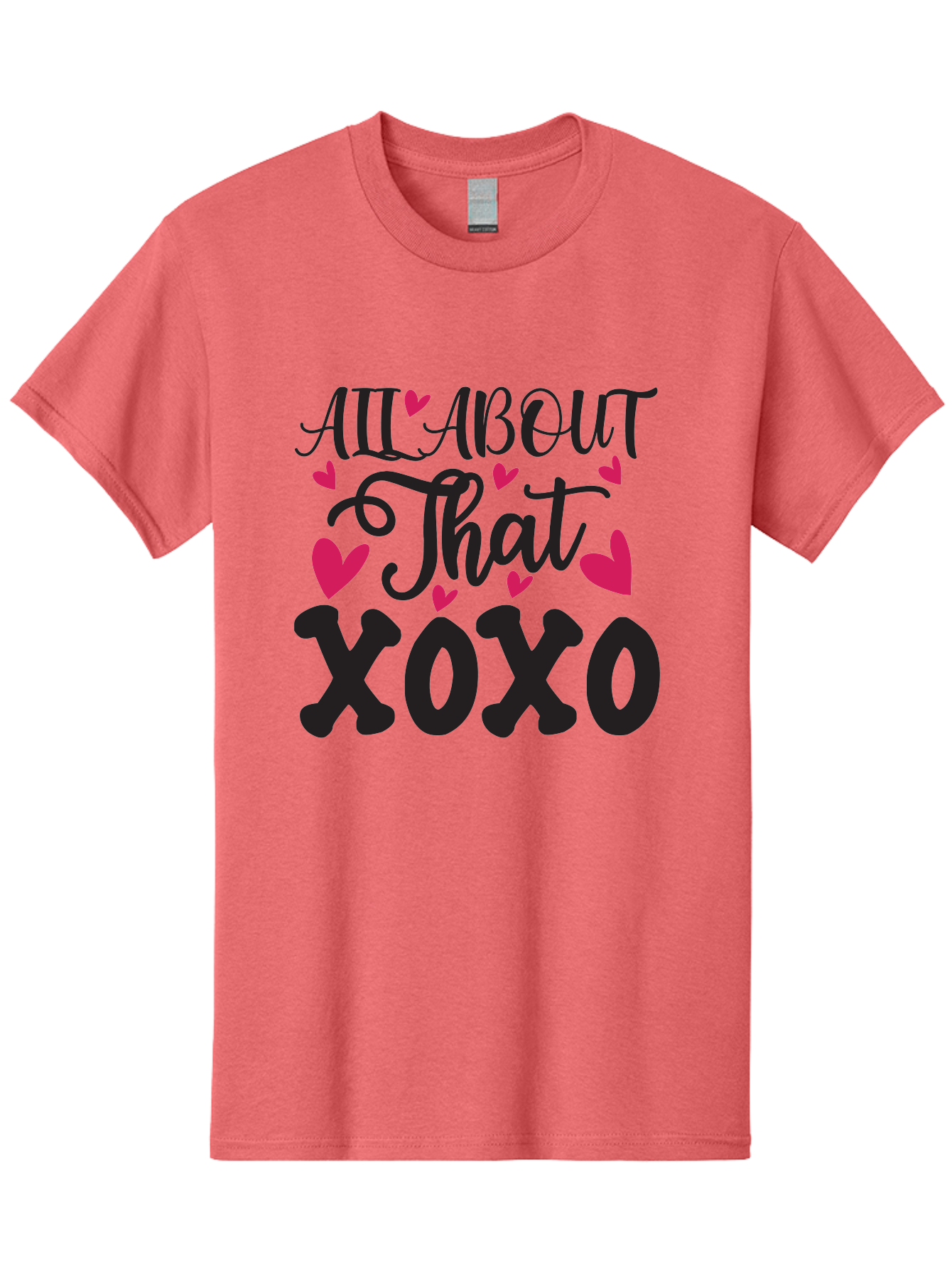 All About That Xoxo Men'S Graphic Tee, 100% Cotton, Comfortable Casual Summer Wear, Machine Washable, Love Quotes, Heart Graphics, Xoxo Phrase, Pink Hearts, Black Typography, Valentines Day, Love Messages, Heart Shapes, Kisses And Hugs Aae097 13