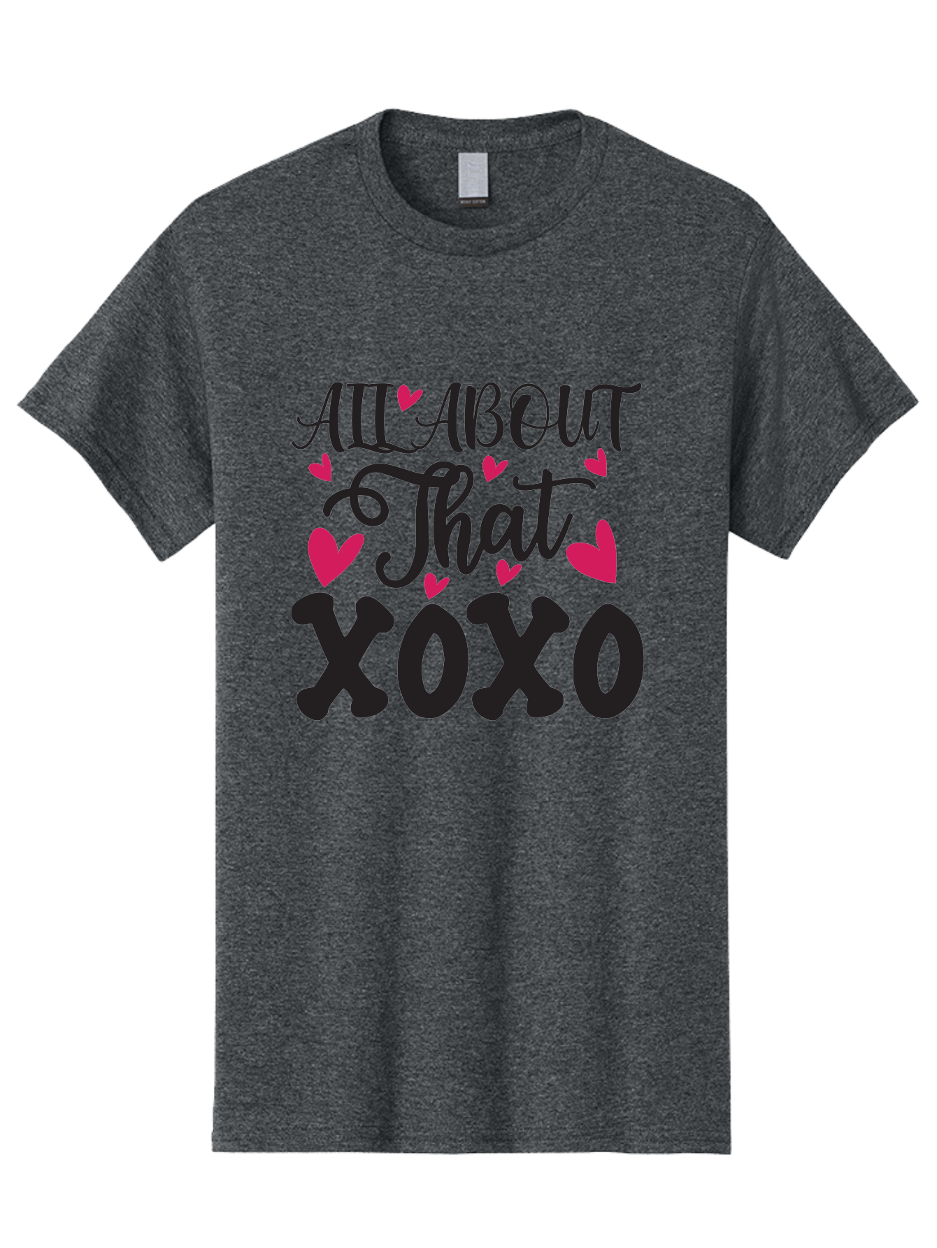 All About That Xoxo Men'S Graphic Tee, 100% Cotton, Comfortable Casual Summer Wear, Machine Washable, Love Quotes, Heart Graphics, Xoxo Phrase, Pink Hearts, Black Typography, Valentines Day, Love Messages, Heart Shapes, Kisses And Hugs Aae097 29