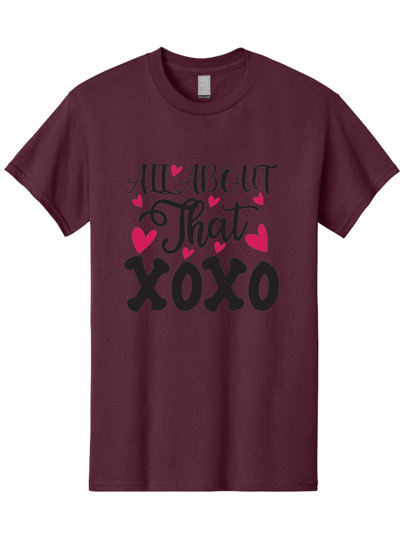 All About That Xoxo Men'S Graphic Tee, 100% Cotton, Comfortable Casual Summer Wear, Machine Washable, Love Quotes, Heart Graphics, Xoxo Phrase, Pink Hearts, Black Typography, Valentines Day, Love Messages, Heart Shapes, Kisses And Hugs Aae097 17
