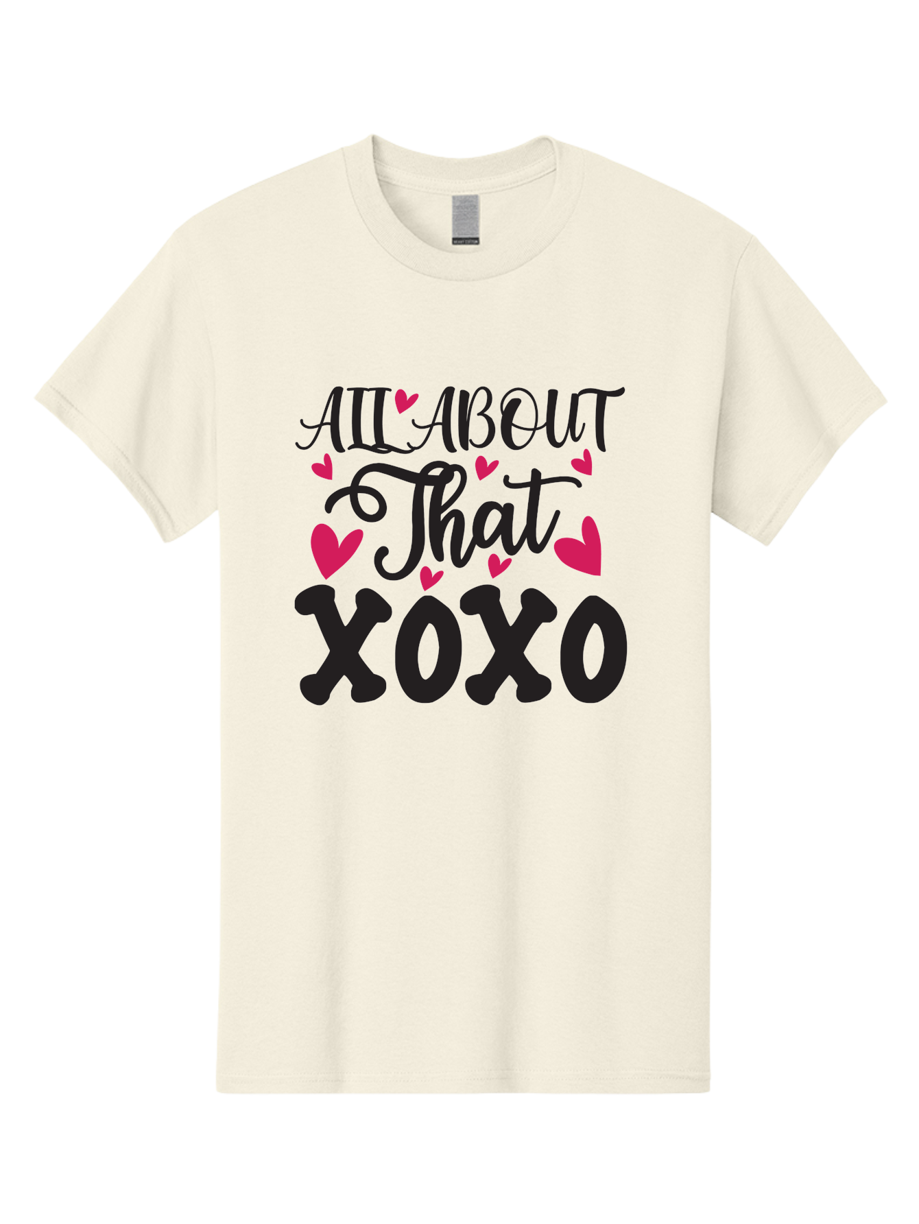 All About That Xoxo Men'S Graphic Tee, 100% Cotton, Comfortable Casual Summer Wear, Machine Washable, Love Quotes, Heart Graphics, Xoxo Phrase, Pink Hearts, Black Typography, Valentines Day, Love Messages, Heart Shapes, Kisses And Hugs Aae097 7