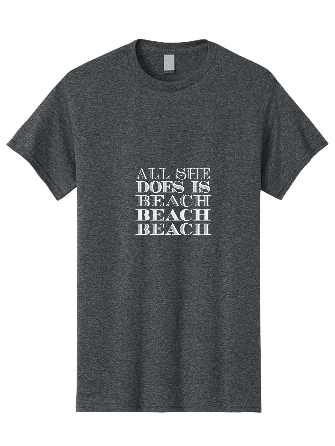 All She Does Is Men'S Graphic Tee, 100% Cotton, Comfortable Casual Summer Wear, Machine Washable, Beach Lifestyle, Beach Quotes, Summer Vibes, Coastal Living, Beachy Feel, Positive Affirmations Aae098 8
