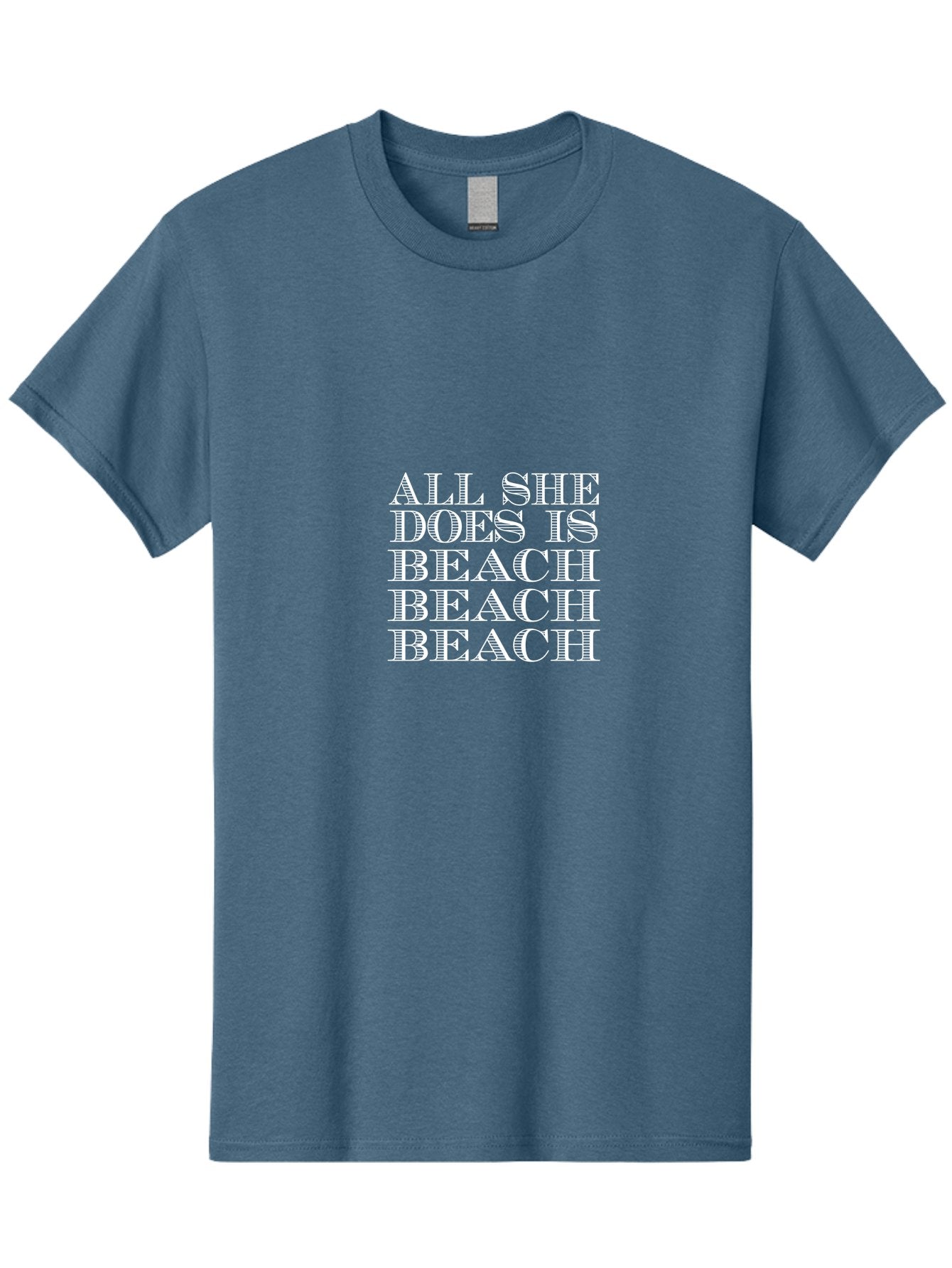 All She Does Is Men'S Graphic Tee, 100% Cotton, Comfortable Casual Summer Wear, Machine Washable, Beach Lifestyle, Beach Quotes, Summer Vibes, Coastal Living, Beachy Feel, Positive Affirmations Aae098 6