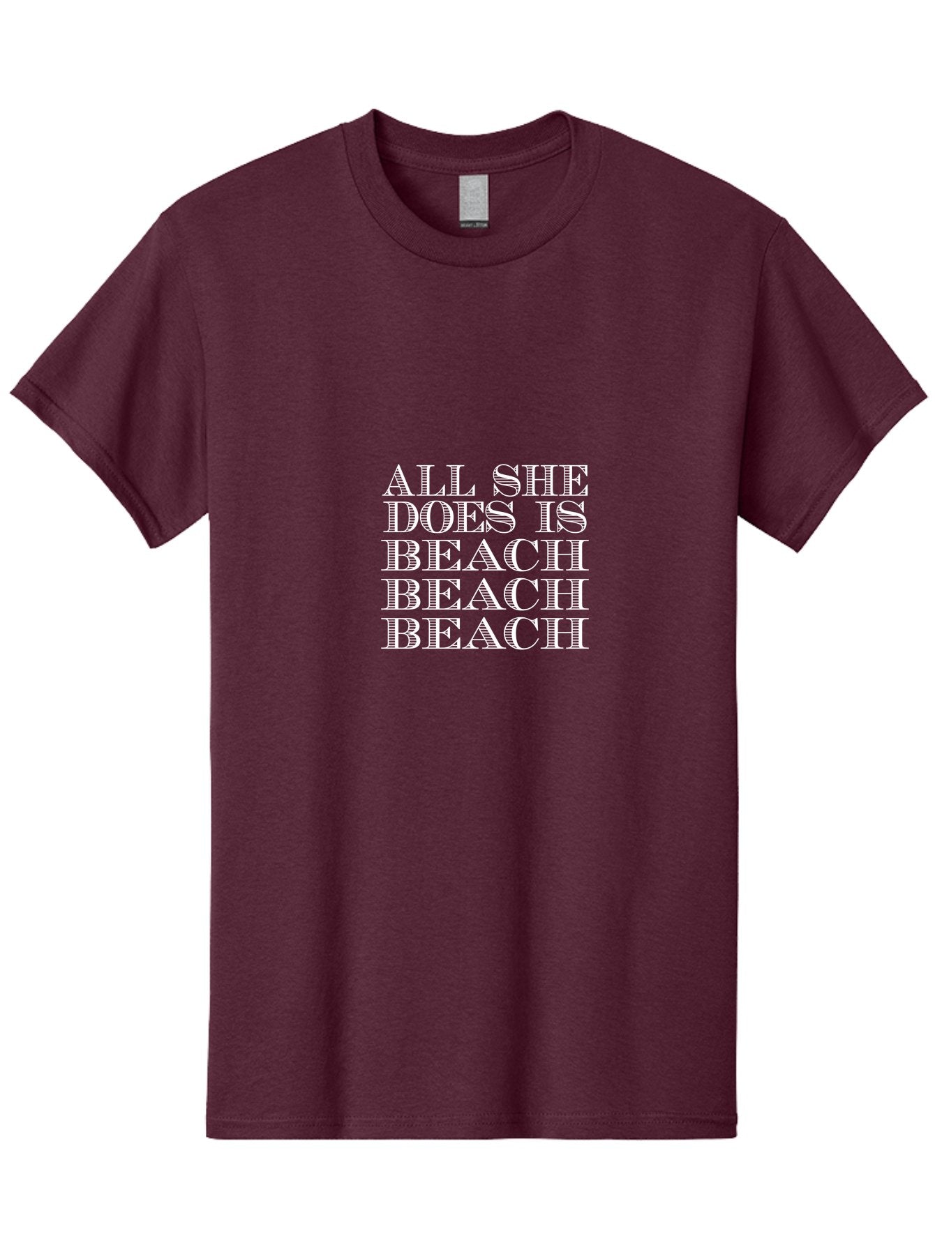 All She Does Is Men'S Graphic Tee, 100% Cotton, Comfortable Casual Summer Wear, Machine Washable, Beach Lifestyle, Beach Quotes, Summer Vibes, Coastal Living, Beachy Feel, Positive Affirmations Aae098 7