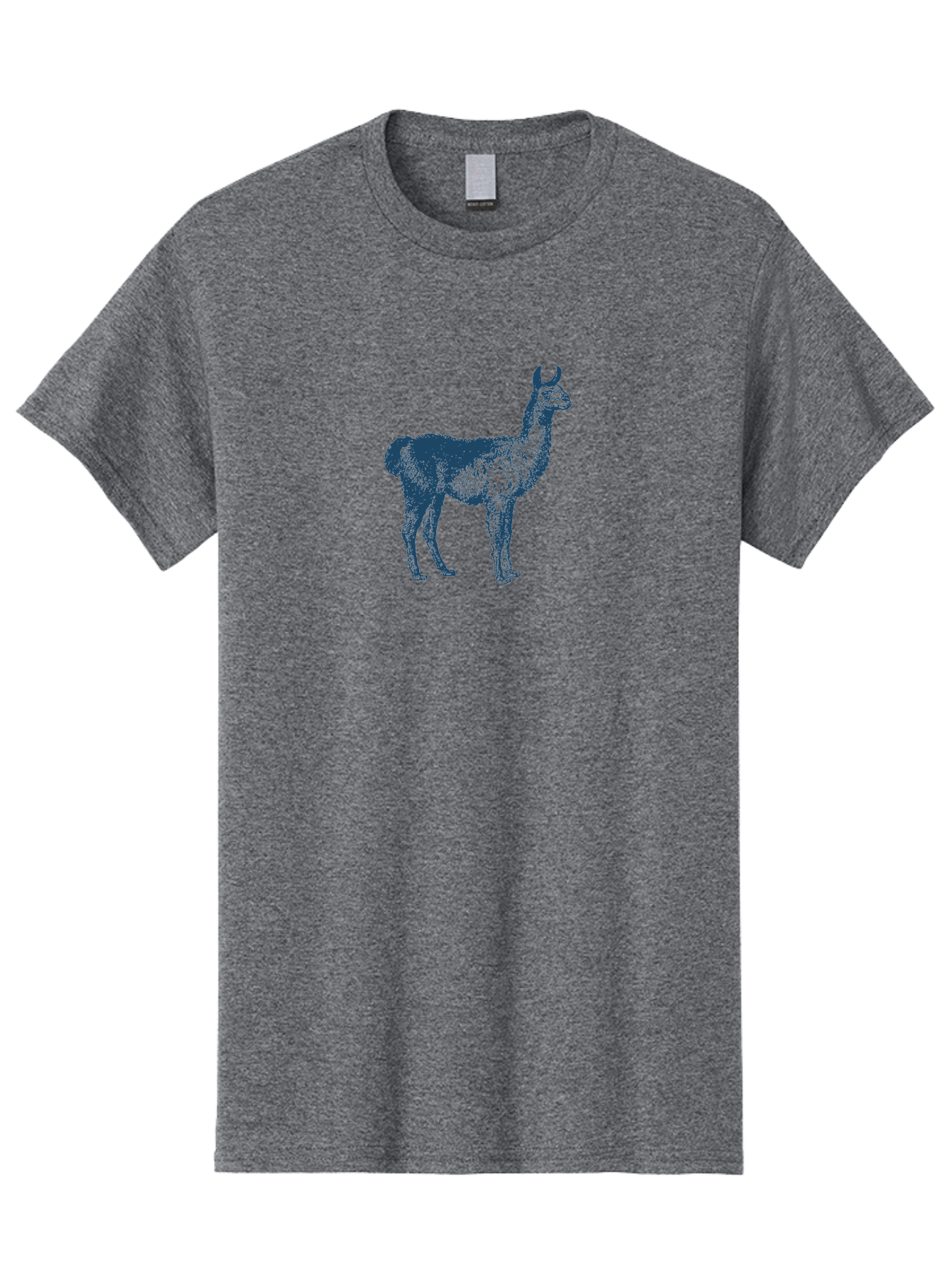 Alto Llama Men'S Graphic Tee, 100% Cotton, Comfortable Casual Summer Wear, Machine Washable, Llama Illustration, Stylized Animal Art, Vibrant Colors, Abstract Design, Modern Graphic, Wildlife Inspiration, Artistic Expression, Camelid Species Aae099 25
