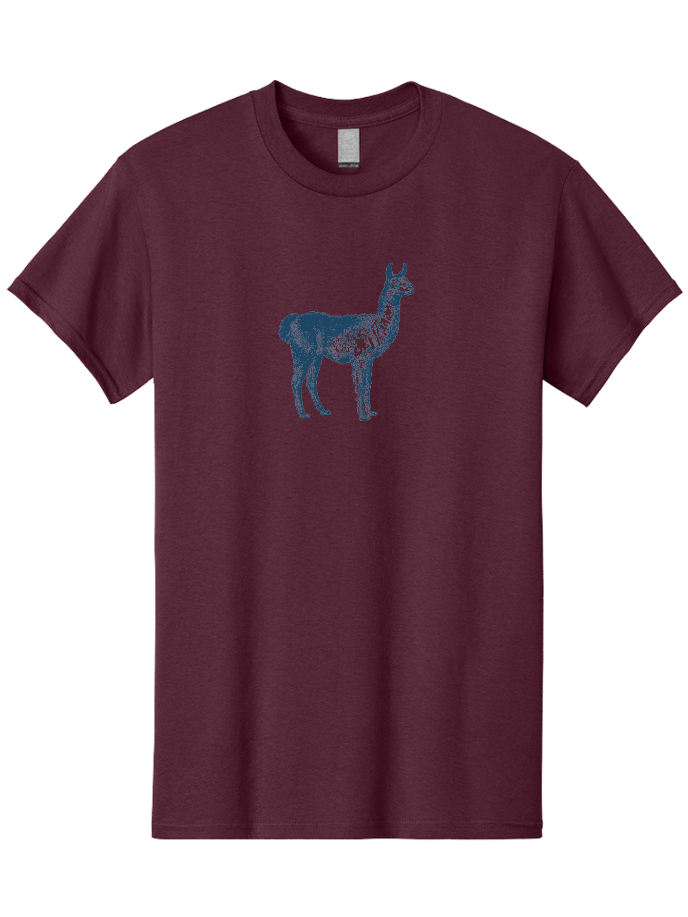 Alto Llama Men'S Graphic Tee, 100% Cotton, Comfortable Casual Summer Wear, Machine Washable, Llama Illustration, Stylized Animal Art, Vibrant Colors, Abstract Design, Modern Graphic, Wildlife Inspiration, Artistic Expression, Camelid Species Aae099 19