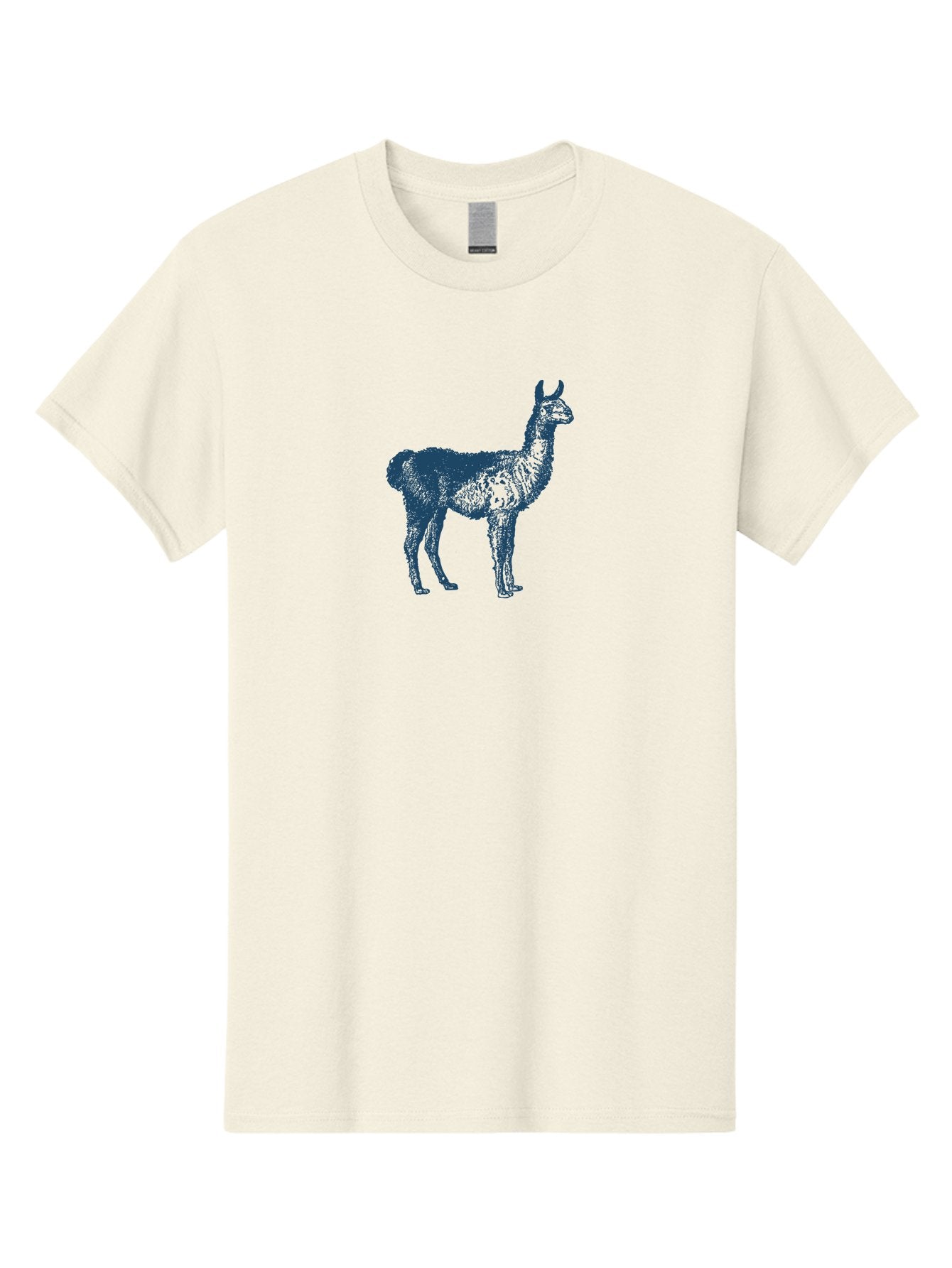 Alto Llama Men'S Graphic Tee, 100% Cotton, Comfortable Casual Summer Wear, Machine Washable, Llama Illustration, Stylized Animal Art, Vibrant Colors, Abstract Design, Modern Graphic, Wildlife Inspiration, Artistic Expression, Camelid Species Aae099 6