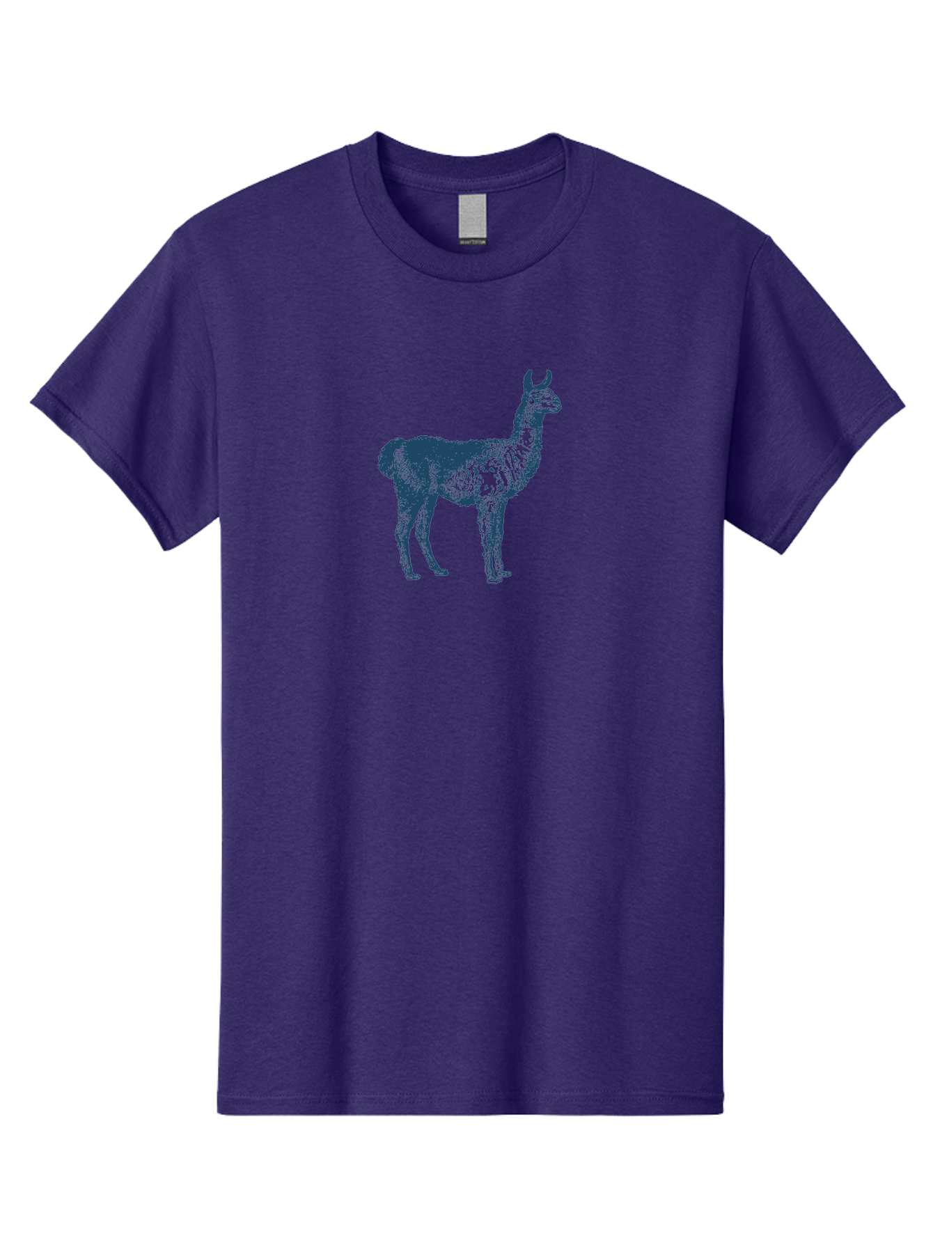 Alto Llama Men'S Graphic Tee, 100% Cotton, Comfortable Casual Summer Wear, Machine Washable, Llama Illustration, Stylized Animal Art, Vibrant Colors, Abstract Design, Modern Graphic, Wildlife Inspiration, Artistic Expression, Camelid Species Aae099 3