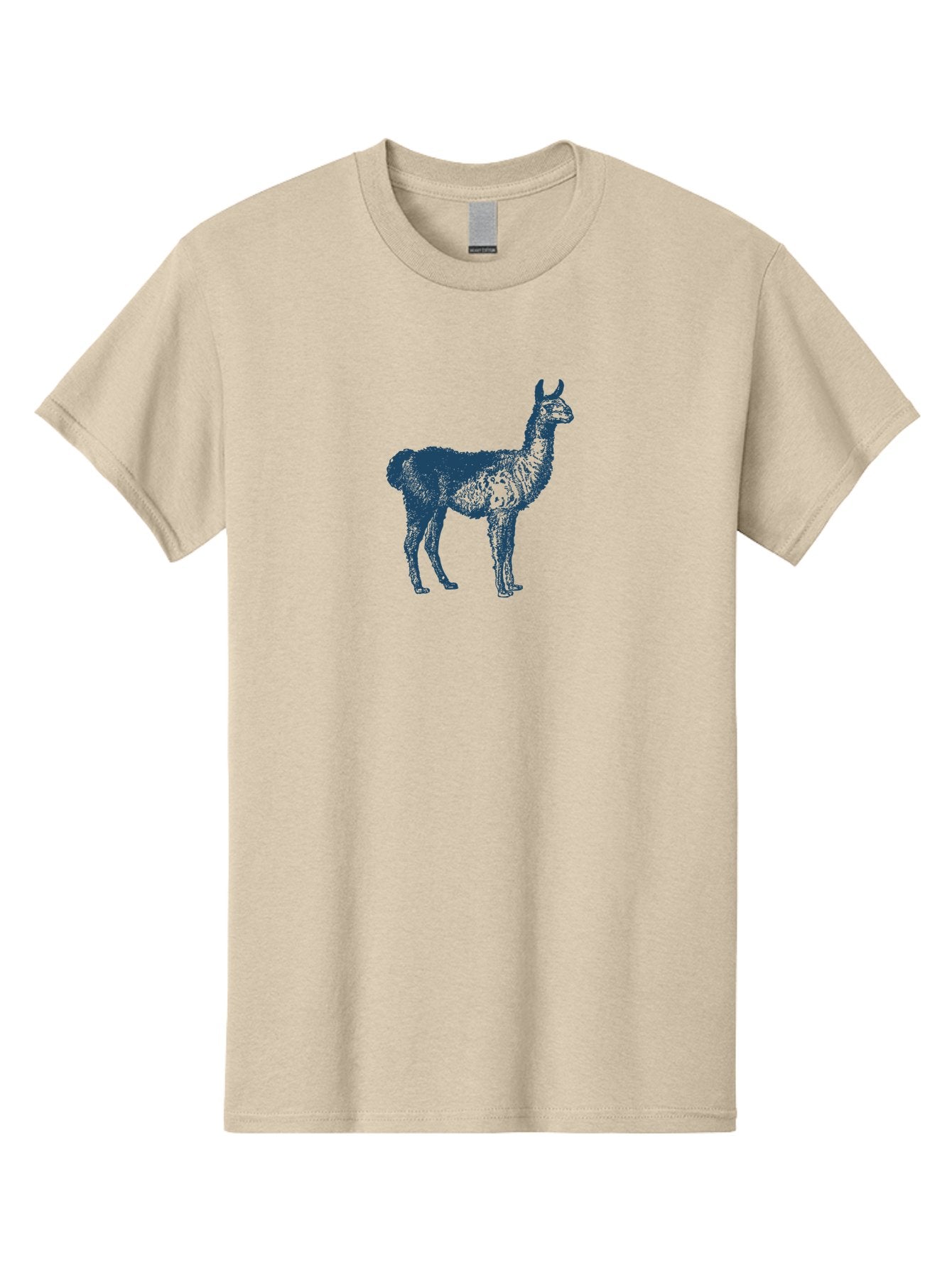 Alto Llama Men'S Graphic Tee, 100% Cotton, Comfortable Casual Summer Wear, Machine Washable, Llama Illustration, Stylized Animal Art, Vibrant Colors, Abstract Design, Modern Graphic, Wildlife Inspiration, Artistic Expression, Camelid Species Aae099 10