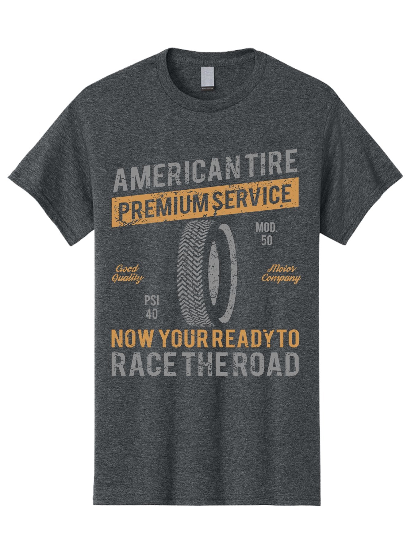 American Tire Distressed Men'S Graphic Tee, 100% Cotton, Comfortable Casual Summer Wear, Machine Washable, American Tire Premium Service, Vehicle Maintenance, Road Safety, Tire Quality, Good Company, Racing Tires, Automotive Services, Aae101 6