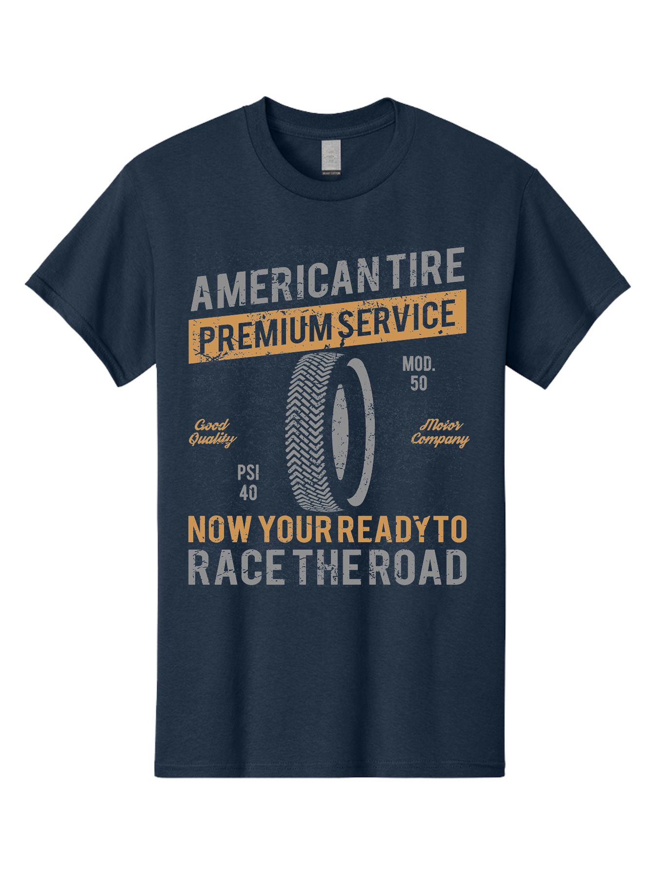 American Tire Distressed Men'S Graphic Tee, 100% Cotton, Comfortable Casual Summer Wear, Machine Washable, American Tire Premium Service, Vehicle Maintenance, Road Safety, Tire Quality, Good Company, Racing Tires, Automotive Services, Aae101 29