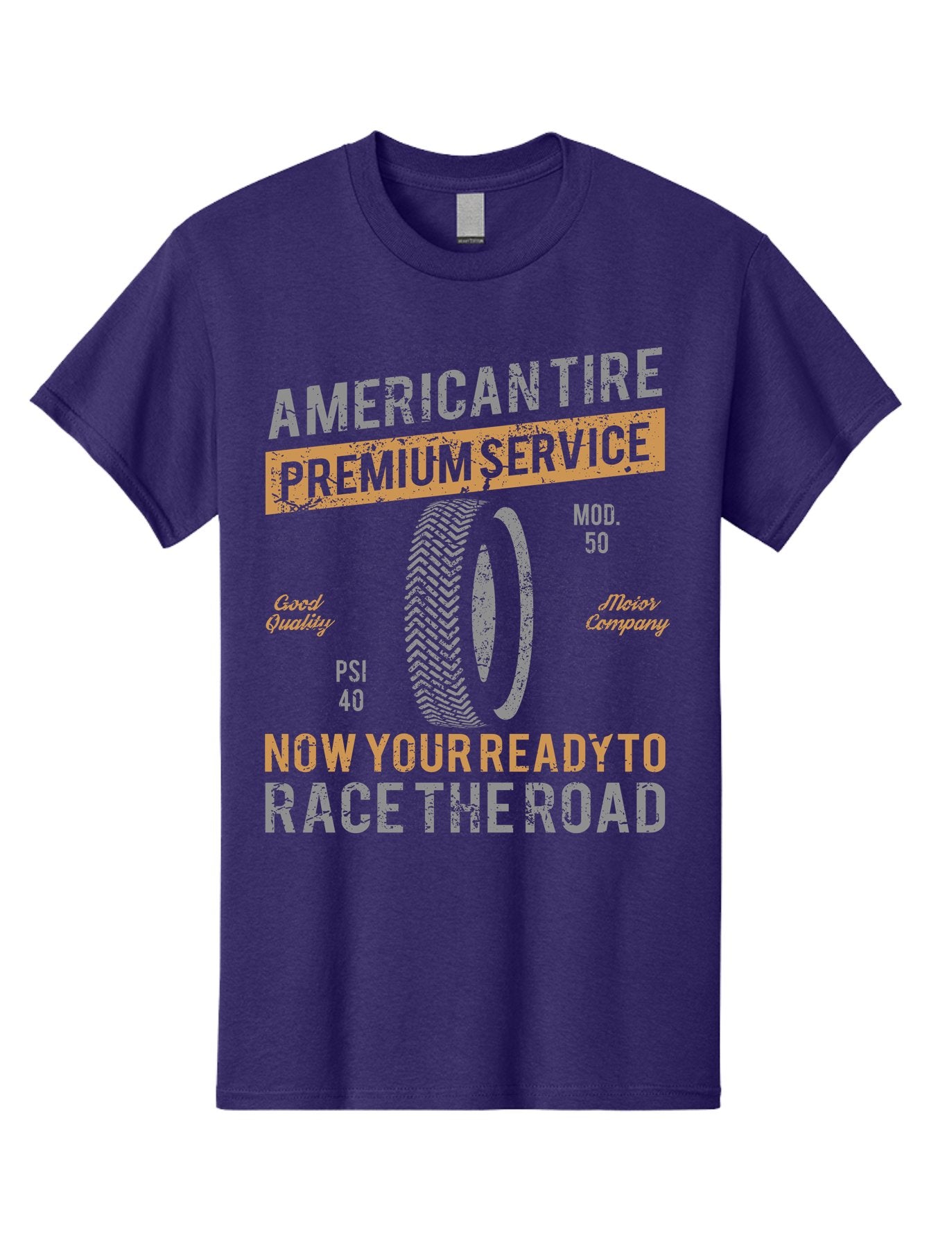 American Tire Distressed Men'S Graphic Tee, 100% Cotton, Comfortable Casual Summer Wear, Machine Washable, American Tire Premium Service, Vehicle Maintenance, Road Safety, Tire Quality, Good Company, Racing Tires, Automotive Services, Aae101 13