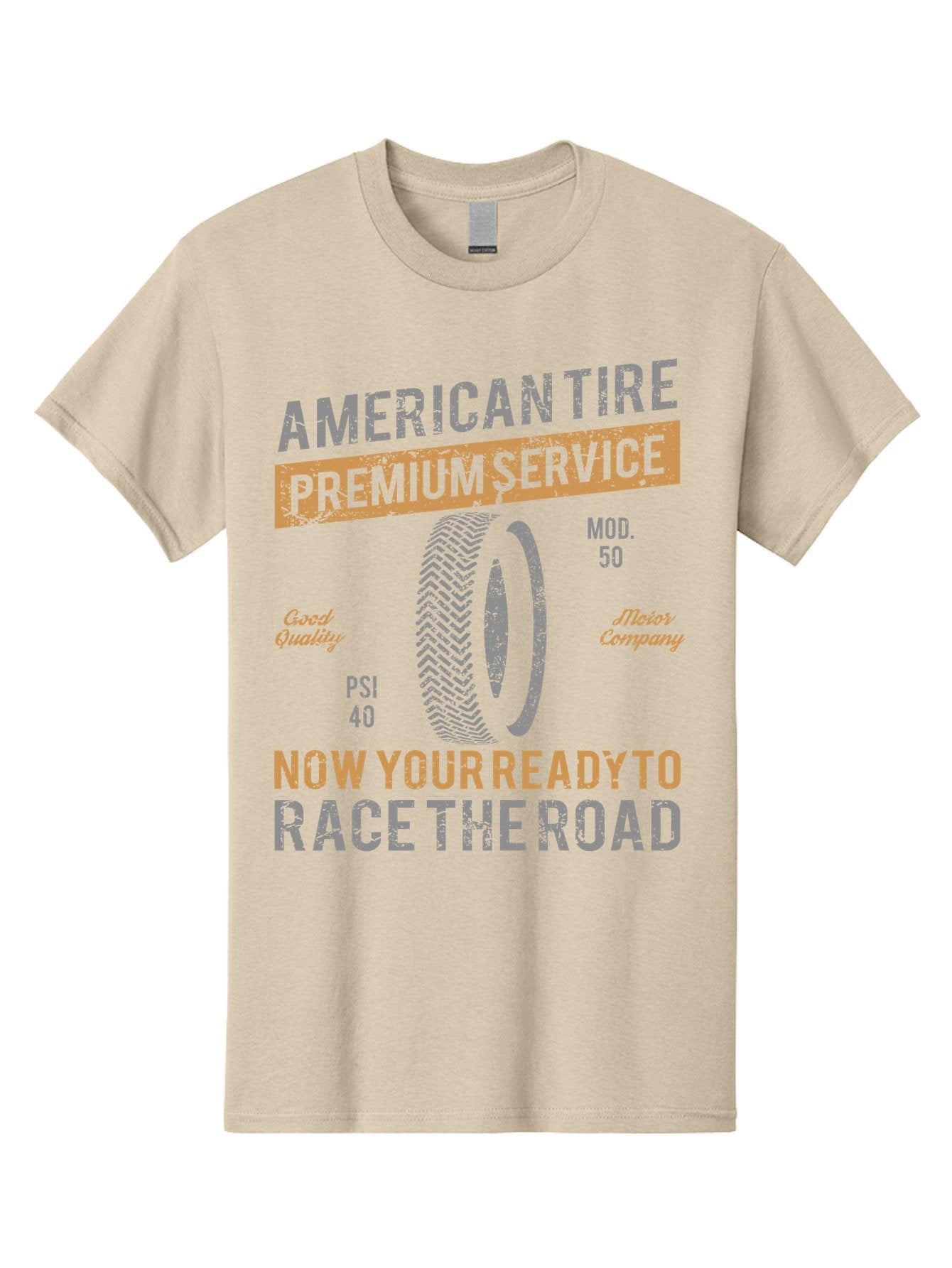 American Tire Distressed Men'S Graphic Tee, 100% Cotton, Comfortable Casual Summer Wear, Machine Washable, American Tire Premium Service, Vehicle Maintenance, Road Safety, Tire Quality, Good Company, Racing Tires, Automotive Services, Aae101 10