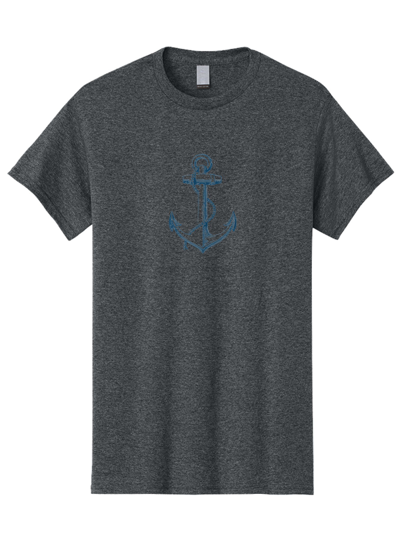 Anchor Men'S Graphic Tee, 100% Cotton, Comfortable Casual Summer Wear, Machine Washable, Anchor Symbol, Nautical Theme, Rope Wrapped, Vintage Illustration, Maritime Emblem, Naval Anchor, Ocean Icon, Naval Symbol Aae102 11