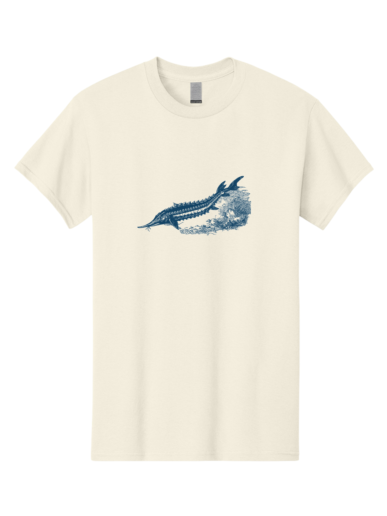 Ancient River Fish 2 Men'S Graphic Tee, 100% Cotton, Comfortable Casual Summer Wear, Machine Washable, Sawshark, Marine Life, Ocean Creature, Underwater World, Fish Illustration, Aquatic Animal, Shark Species, Detailed Artwork, Aae104 25