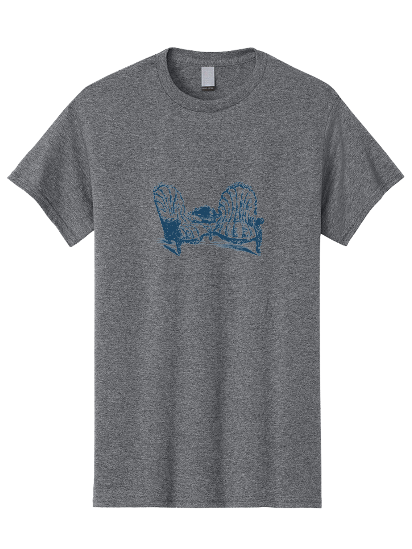 Antique Bloom Sofa Men'S Graphic Tee, 100% Cotton, Comfortable Casual Summer Wear, Machine Washable, Vintage Couch, Ornate Furniture, Reclining Woman, Luxurious Decor, Antique Style, Elegant Atmosphere, Relaxation, Classic Design Aae106 29