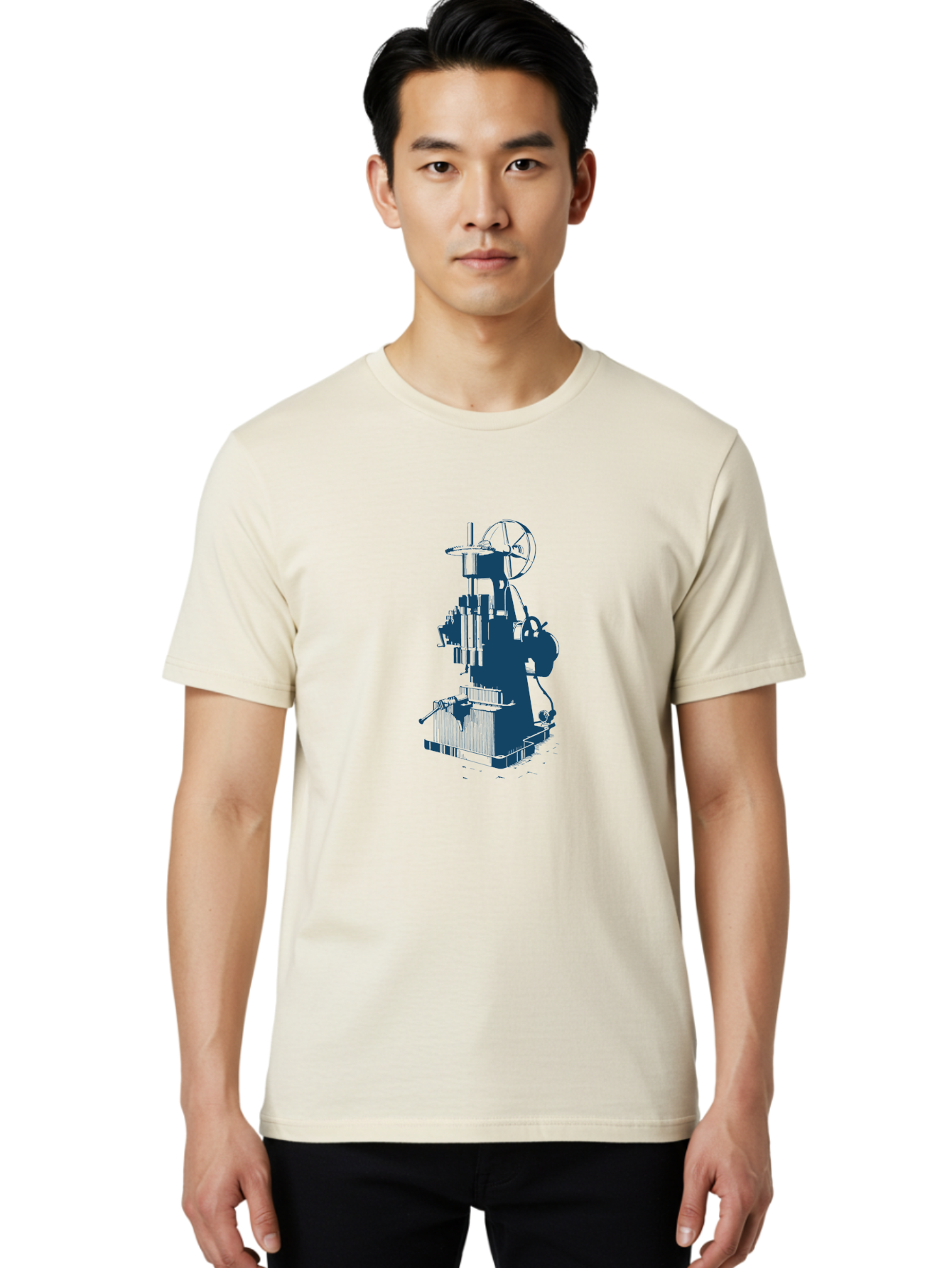 Antique Machine Art Men'S Graphic Tee, 100% Cotton, Comfortable Casual Summer Wear, Machine Washable, Industrial Machinery, Mechanical Equipment, Factory Machine, Manufacturing Technology, Industrial Production, Mechanical Parts, Aae109 26