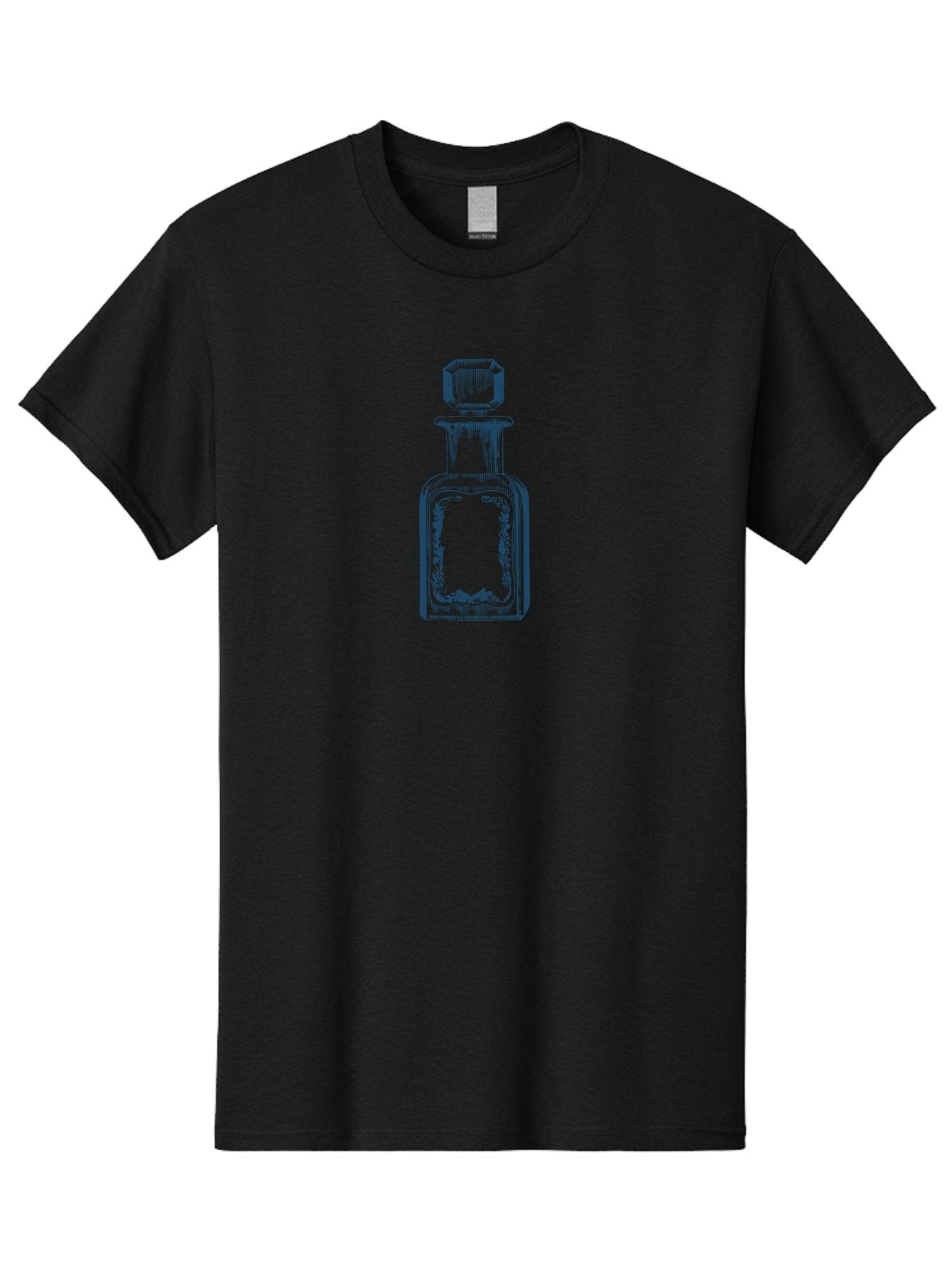 Antique Perfume Bottle Men'S Graphic Tee, 100% Cotton, Comfortable Casual Summer Wear, Machine Washable, Perfume Bottle Design, Fragrance Container, Luxury Skincare, Elegant Packaging, Vintage Style, Beauty Products, Sketch Artwork, Aae110 15
