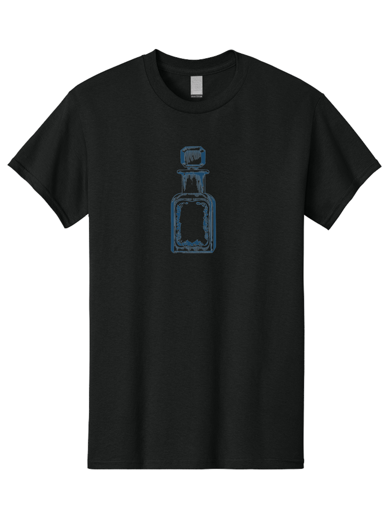 Antique Perfume Bottle Men'S Graphic Tee, 100% Cotton, Comfortable Casual Summer Wear, Machine Washable, Perfume Bottle Design, Fragrance Container, Luxury Skincare, Elegant Packaging, Vintage Style, Beauty Products, Sketch Artwork, Aae110 9