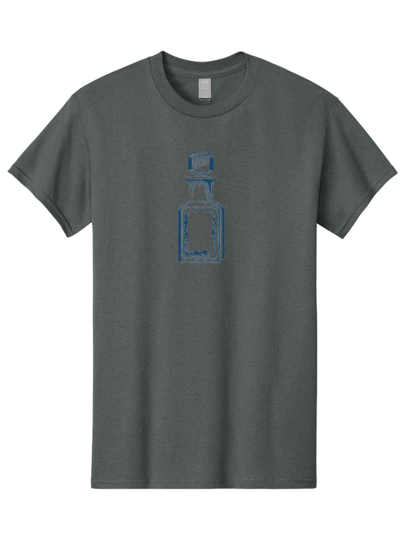 Antique Perfume Bottle Men'S Graphic Tee, 100% Cotton, Comfortable Casual Summer Wear, Machine Washable, Perfume Bottle Design, Fragrance Container, Luxury Skincare, Elegant Packaging, Vintage Style, Beauty Products, Sketch Artwork, Aae110 21