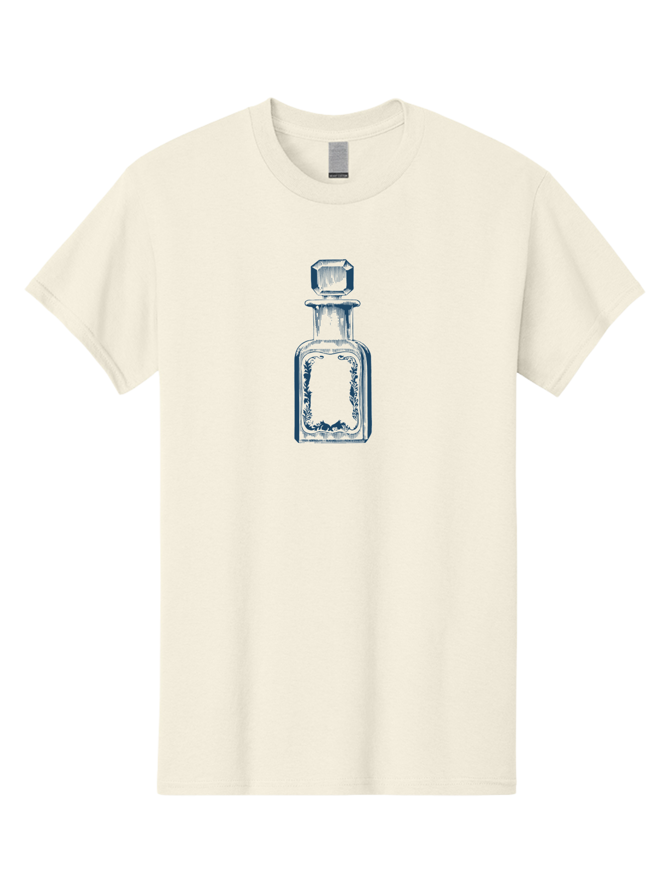 Antique Perfume Bottle Men'S Graphic Tee, 100% Cotton, Comfortable Casual Summer Wear, Machine Washable, Perfume Bottle Design, Fragrance Container, Luxury Skincare, Elegant Packaging, Vintage Style, Beauty Products, Sketch Artwork, Aae110 3