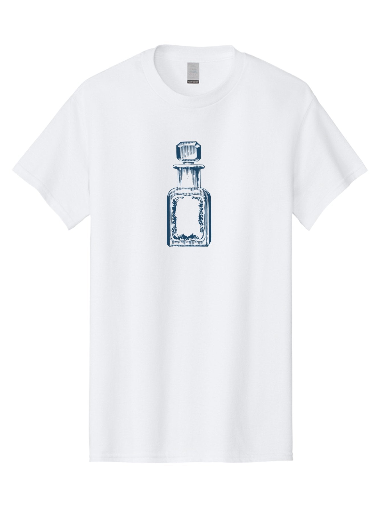Antique Perfume Bottle Men'S Graphic Tee, 100% Cotton, Comfortable Casual Summer Wear, Machine Washable, Perfume Bottle Design, Fragrance Container, Luxury Skincare, Elegant Packaging, Vintage Style, Beauty Products, Sketch Artwork, Aae110 13