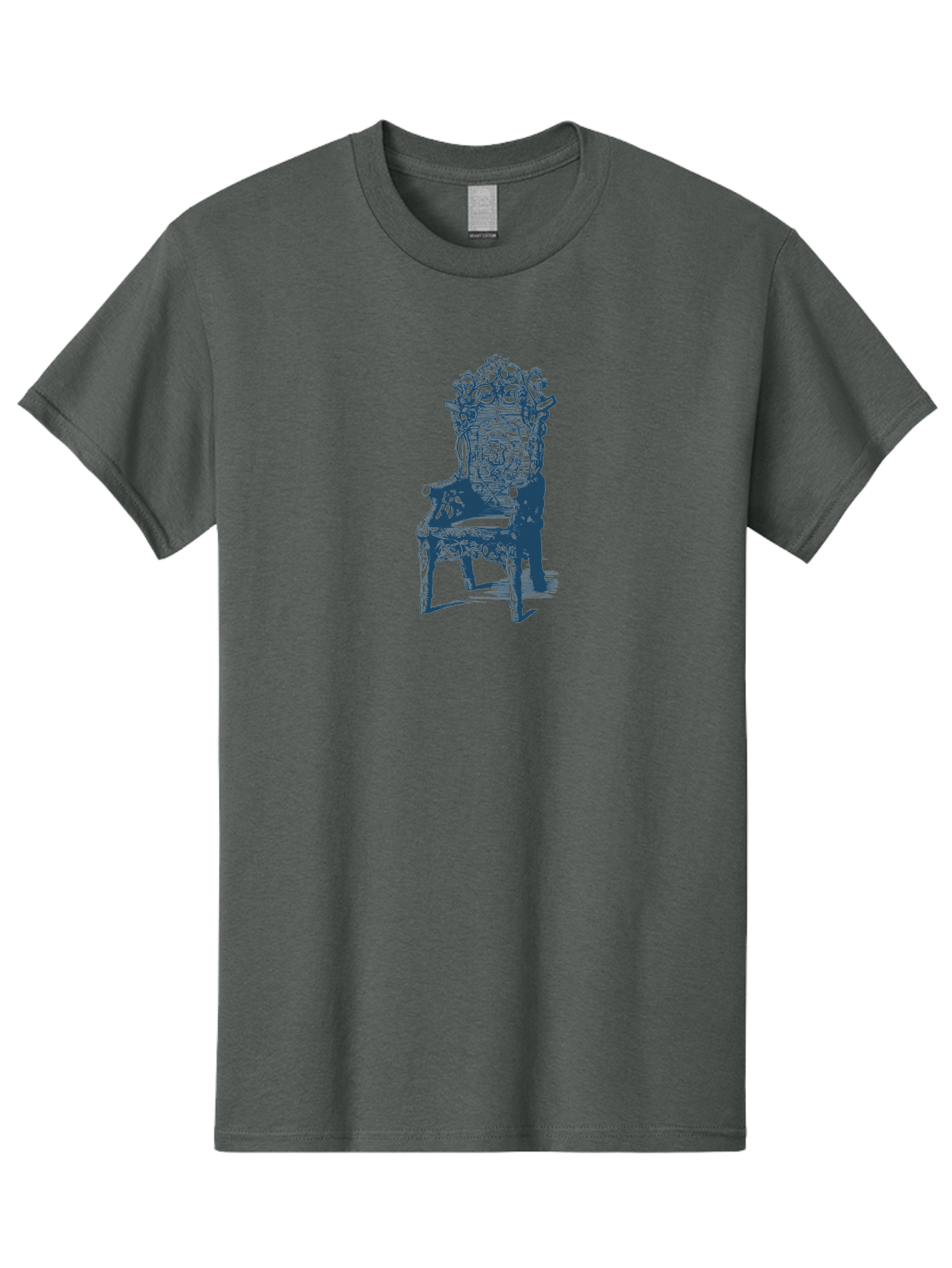 Antique Royal Chair Men'S Graphic Tee, 100% Cotton, Comfortable Casual Summer Wear, Machine Washable, Chair, Abstract Art, Surreal Design, Futuristic Furniture, Intricate Details, Complex Structure, Modern Illustration, Creative Concept Aae111 29