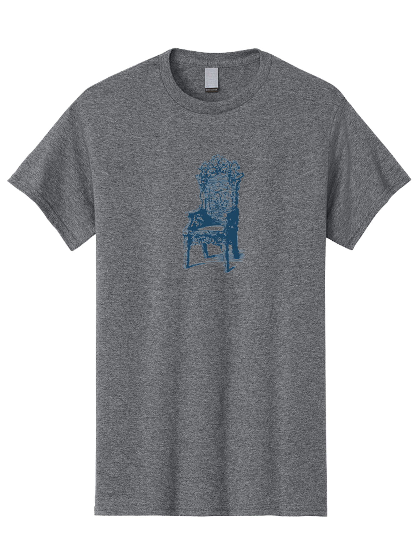 Antique Royal Chair Men'S Graphic Tee, 100% Cotton, Comfortable Casual Summer Wear, Machine Washable, Chair, Abstract Art, Surreal Design, Futuristic Furniture, Intricate Details, Complex Structure, Modern Illustration, Creative Concept Aae111 19