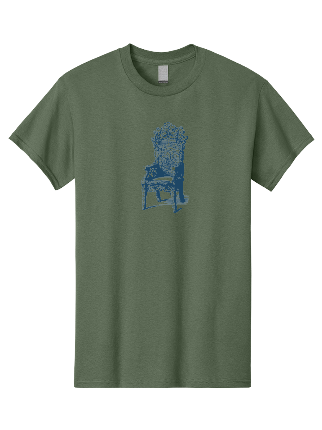 Antique Royal Chair Men'S Graphic Tee, 100% Cotton, Comfortable Casual Summer Wear, Machine Washable, Chair, Abstract Art, Surreal Design, Futuristic Furniture, Intricate Details, Complex Structure, Modern Illustration, Creative Concept Aae111 5