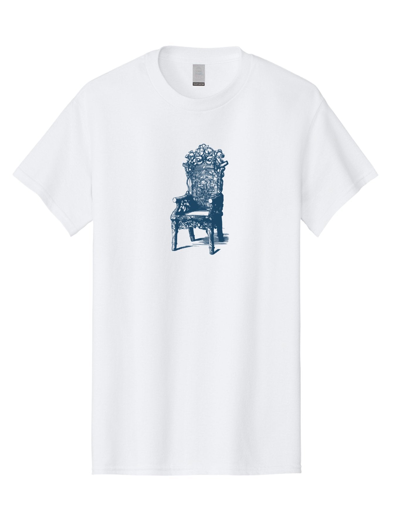 Antique Royal Chair Men'S Graphic Tee, 100% Cotton, Comfortable Casual Summer Wear, Machine Washable, Chair, Abstract Art, Surreal Design, Futuristic Furniture, Intricate Details, Complex Structure, Modern Illustration, Creative Concept Aae111 14