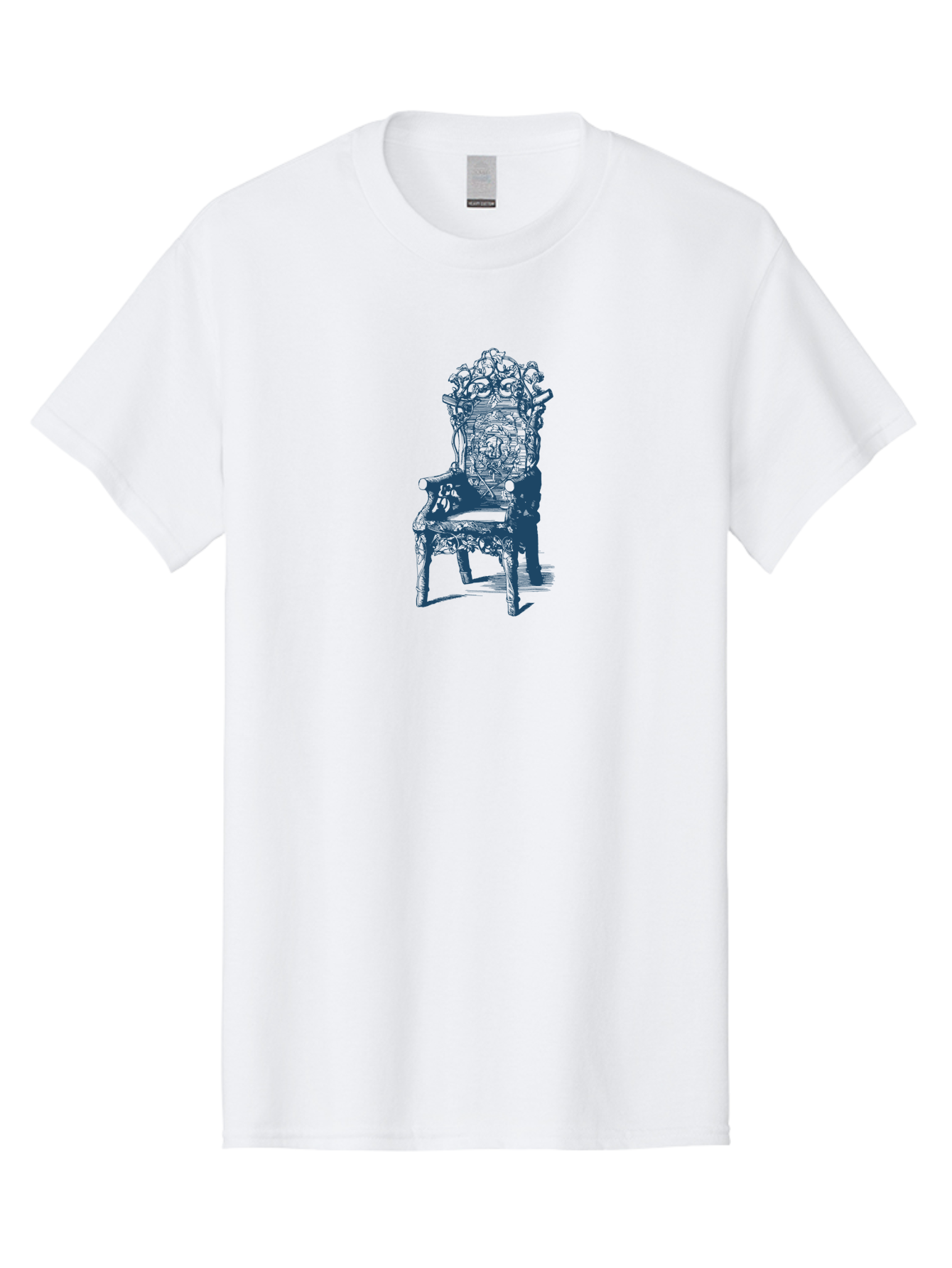 Antique Royal Chair Men'S Graphic Tee, 100% Cotton, Comfortable Casual Summer Wear, Machine Washable, Chair, Abstract Art, Surreal Design, Futuristic Furniture, Intricate Details, Complex Structure, Modern Illustration, Creative Concept Aae111 21