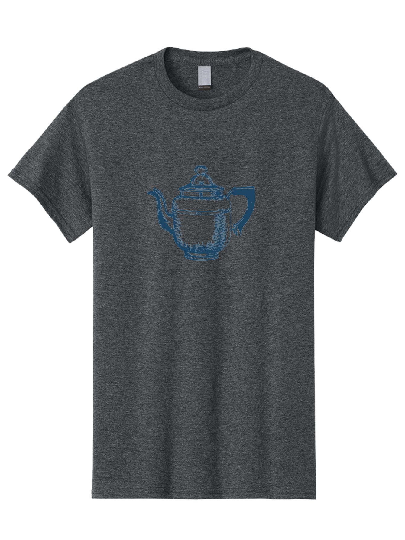 Antique Teapot Men'S Graphic Tee, 100% Cotton, Comfortable Casual Summer Wear, Machine Washable, Teapot With Lid, Antique Teapot, Tea Time, Vintage Teapot, Dark Blue Illustration, Classic Design, Traditional Tea, Ceramic Teapot, Retro Style Aae113 15