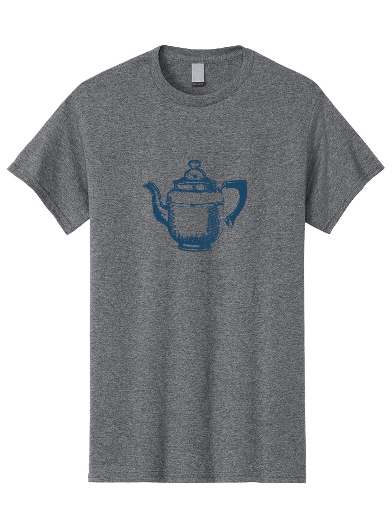 Antique Teapot Men'S Graphic Tee, 100% Cotton, Comfortable Casual Summer Wear, Machine Washable, Teapot With Lid, Antique Teapot, Tea Time, Vintage Teapot, Dark Blue Illustration, Classic Design, Traditional Tea, Ceramic Teapot, Retro Style Aae113 9