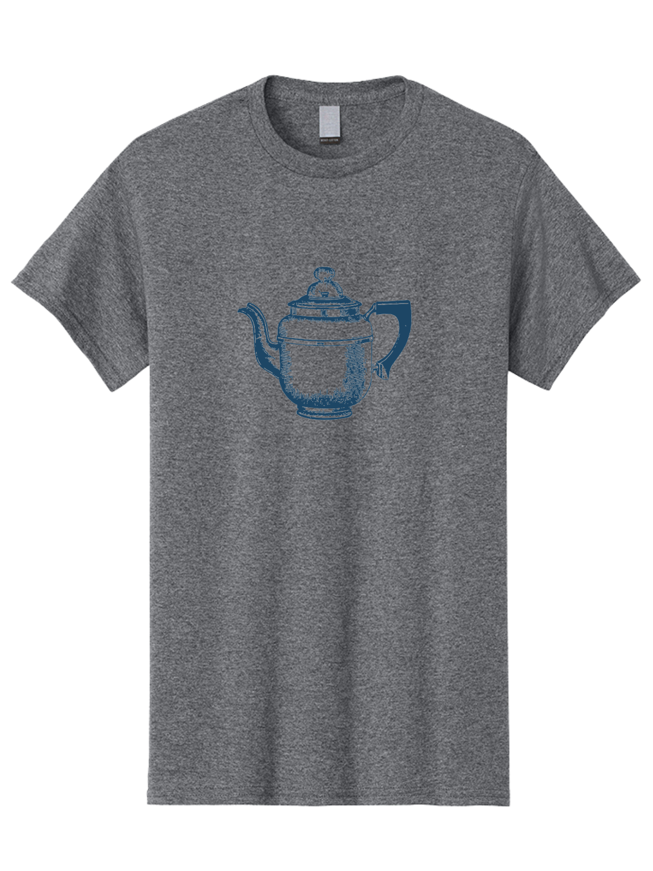 Antique Teapot Men'S Graphic Tee, 100% Cotton, Comfortable Casual Summer Wear, Machine Washable, Teapot With Lid, Antique Teapot, Tea Time, Vintage Teapot, Dark Blue Illustration, Classic Design, Traditional Tea, Ceramic Teapot, Retro Style Aae113 5