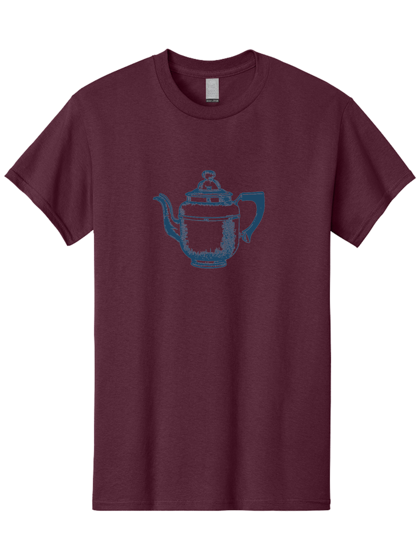 Antique Teapot Men'S Graphic Tee, 100% Cotton, Comfortable Casual Summer Wear, Machine Washable, Teapot With Lid, Antique Teapot, Tea Time, Vintage Teapot, Dark Blue Illustration, Classic Design, Traditional Tea, Ceramic Teapot, Retro Style Aae113 27