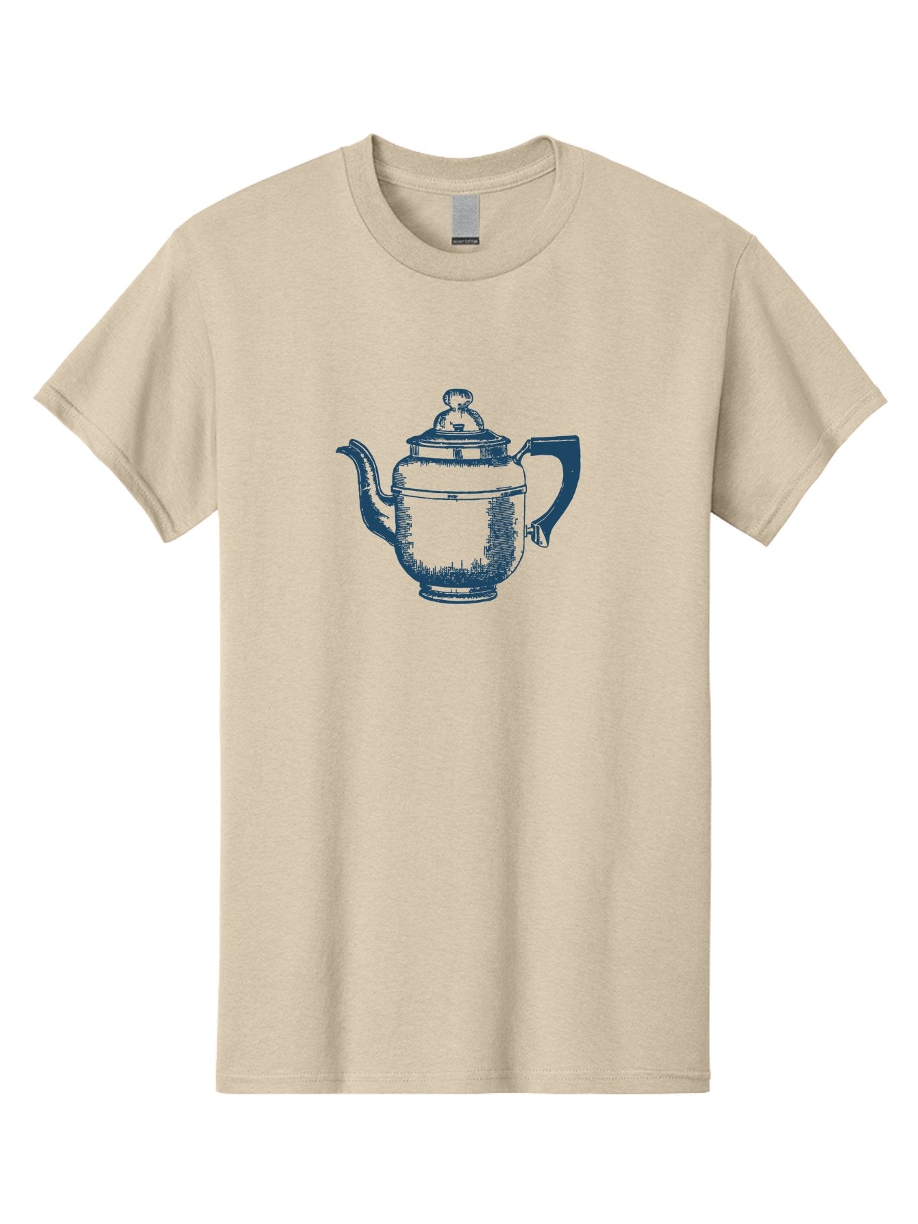 Antique Teapot Men'S Graphic Tee, 100% Cotton, Comfortable Casual Summer Wear, Machine Washable, Teapot With Lid, Antique Teapot, Tea Time, Vintage Teapot, Dark Blue Illustration, Classic Design, Traditional Tea, Ceramic Teapot, Retro Style Aae113 7